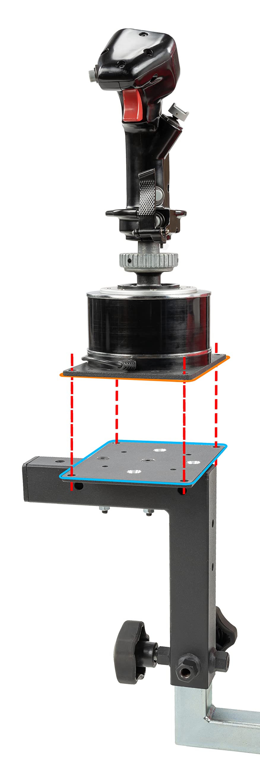 SimFab Adapter Plates Set For Flight Stick Base. Compatible with Thrustmaster Warthog, VirPil, WinWing, VKB Gunfighter Stick Bases