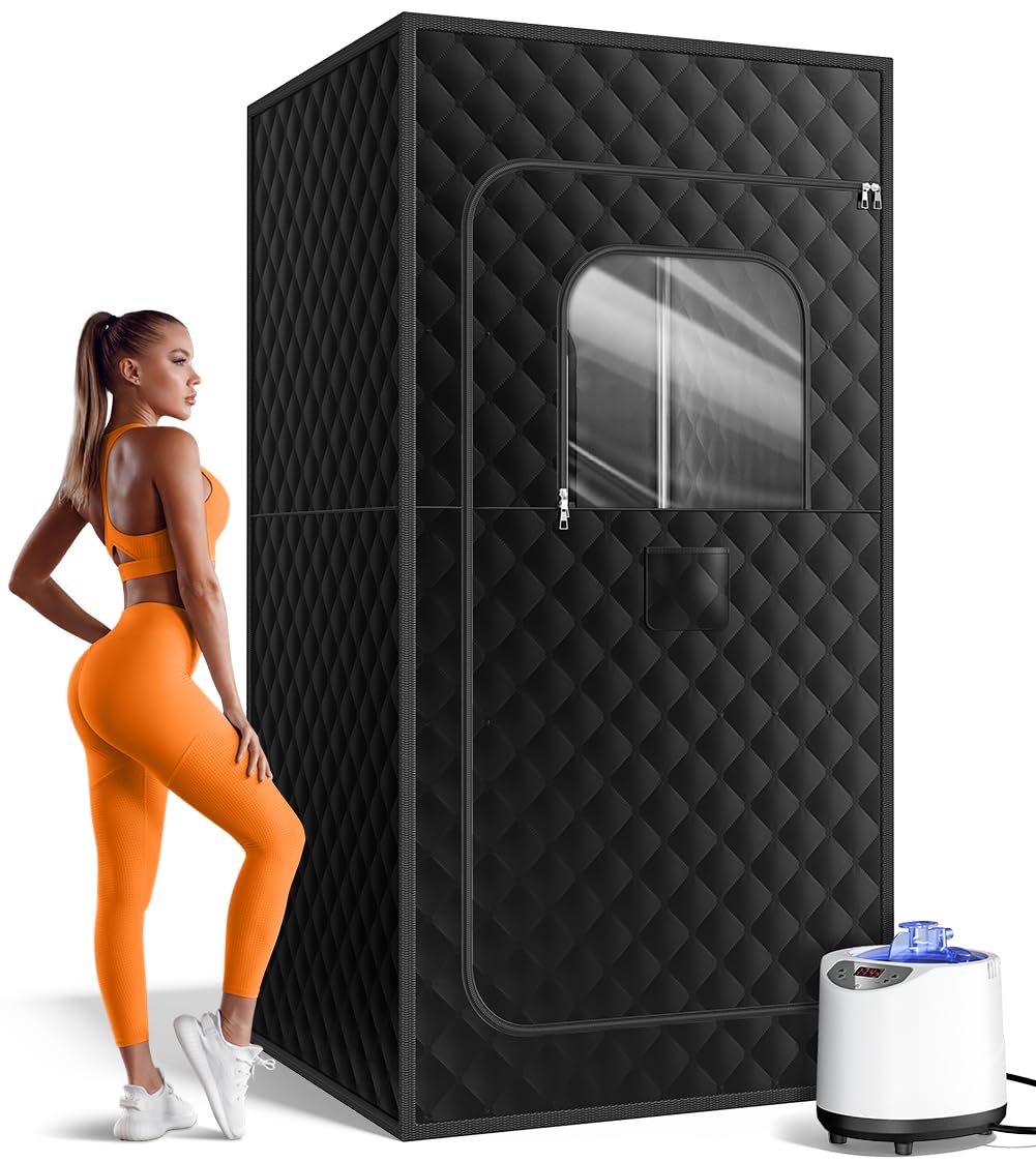 FREEYARE Sauna Box, Portable Sauna for Home, Personal Steam Sauna Tent with 1200W 3L Steamer Heater