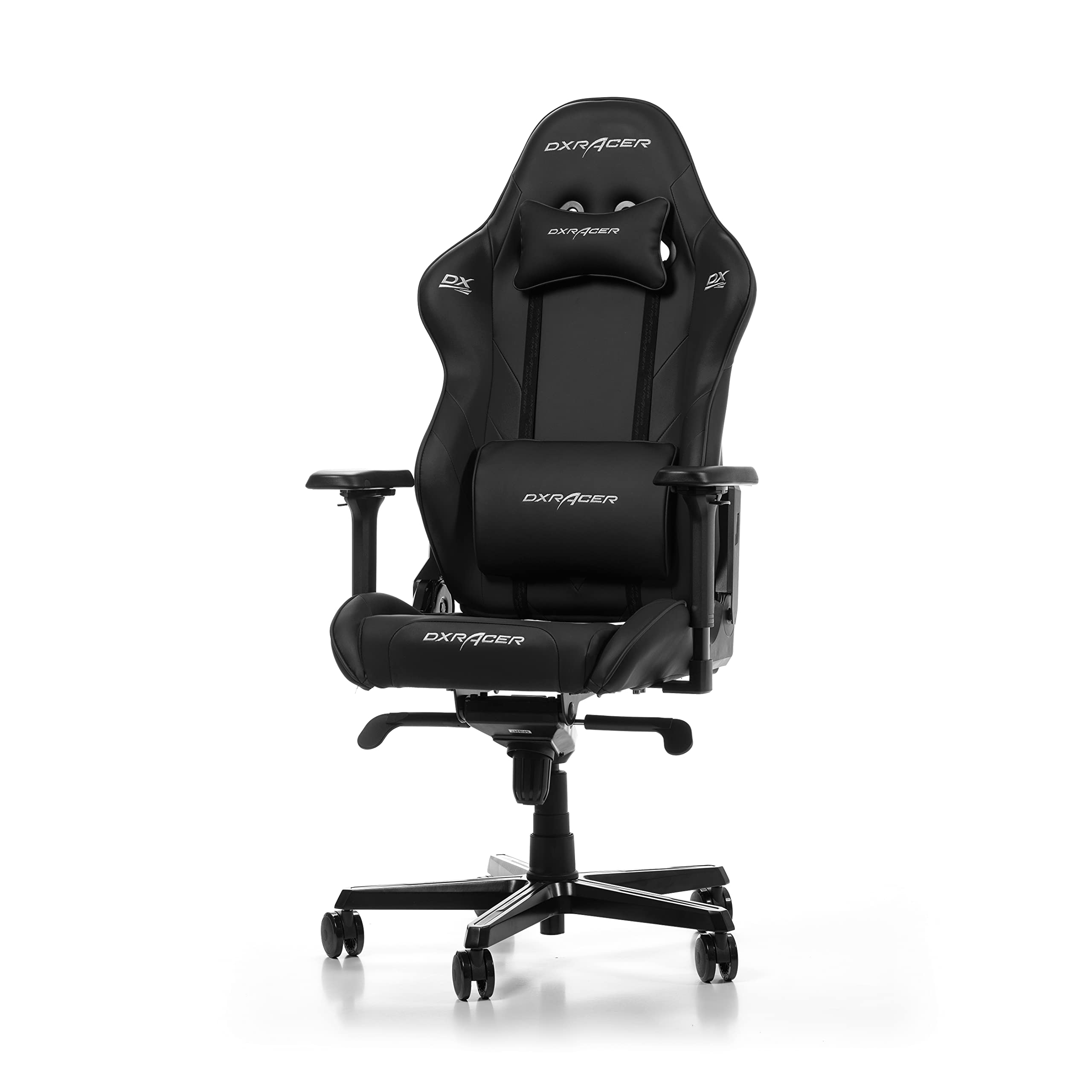 DXRacer Gaming Chair, Faux Leather, Black, Up to 200 cm