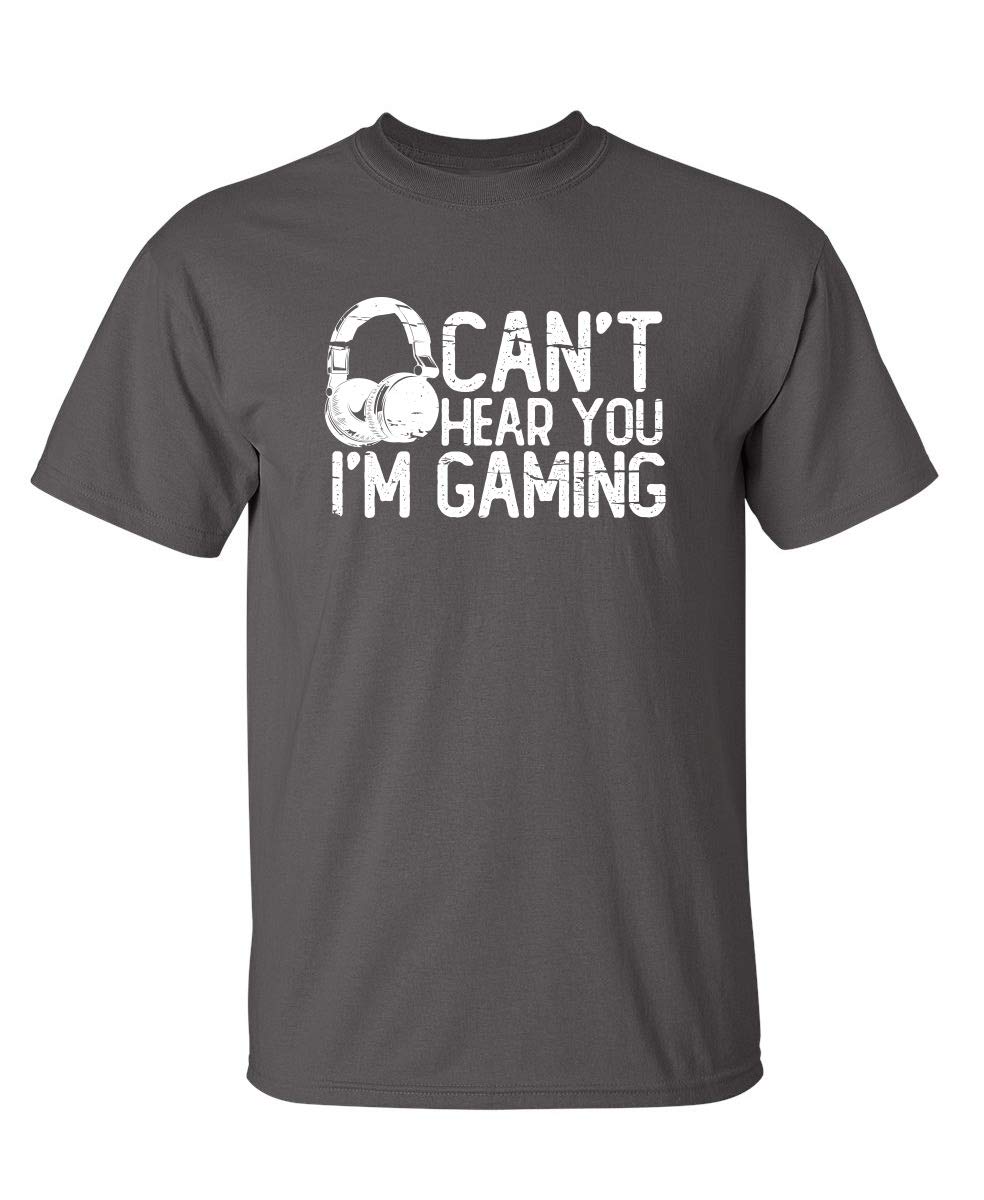 Feelin Good TeesCan't Hear You I'm Gaming Headset Graphic Video Games Gamer Mens Funny T Shirt