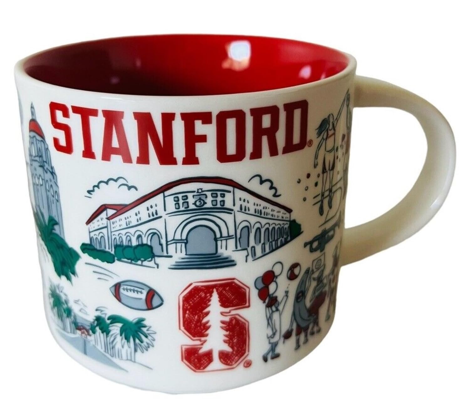 StarbucksStarbucks Stanford University Been there Series Campus Collection Coffee mug 14 oz, Red