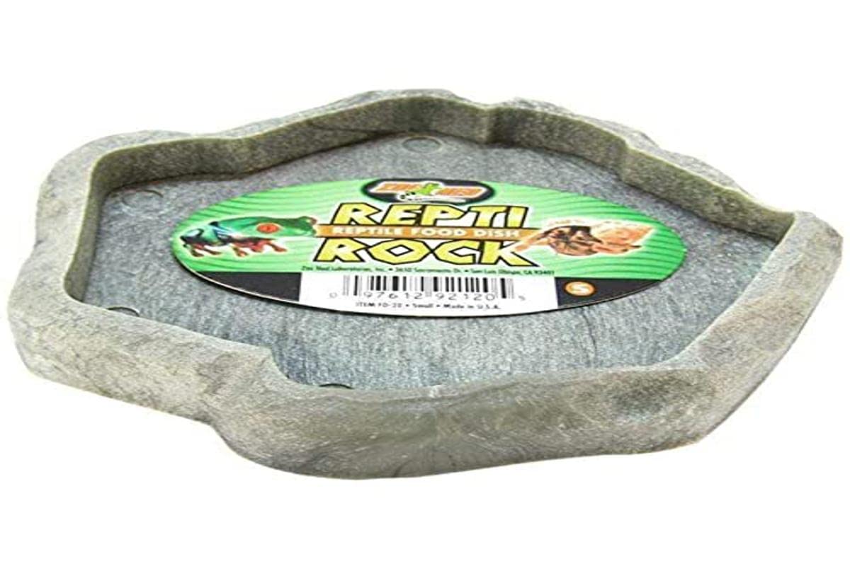 Zoo MedFD-20 Repti Rock Feed Dish, Small ( Packaging May Vary), Black