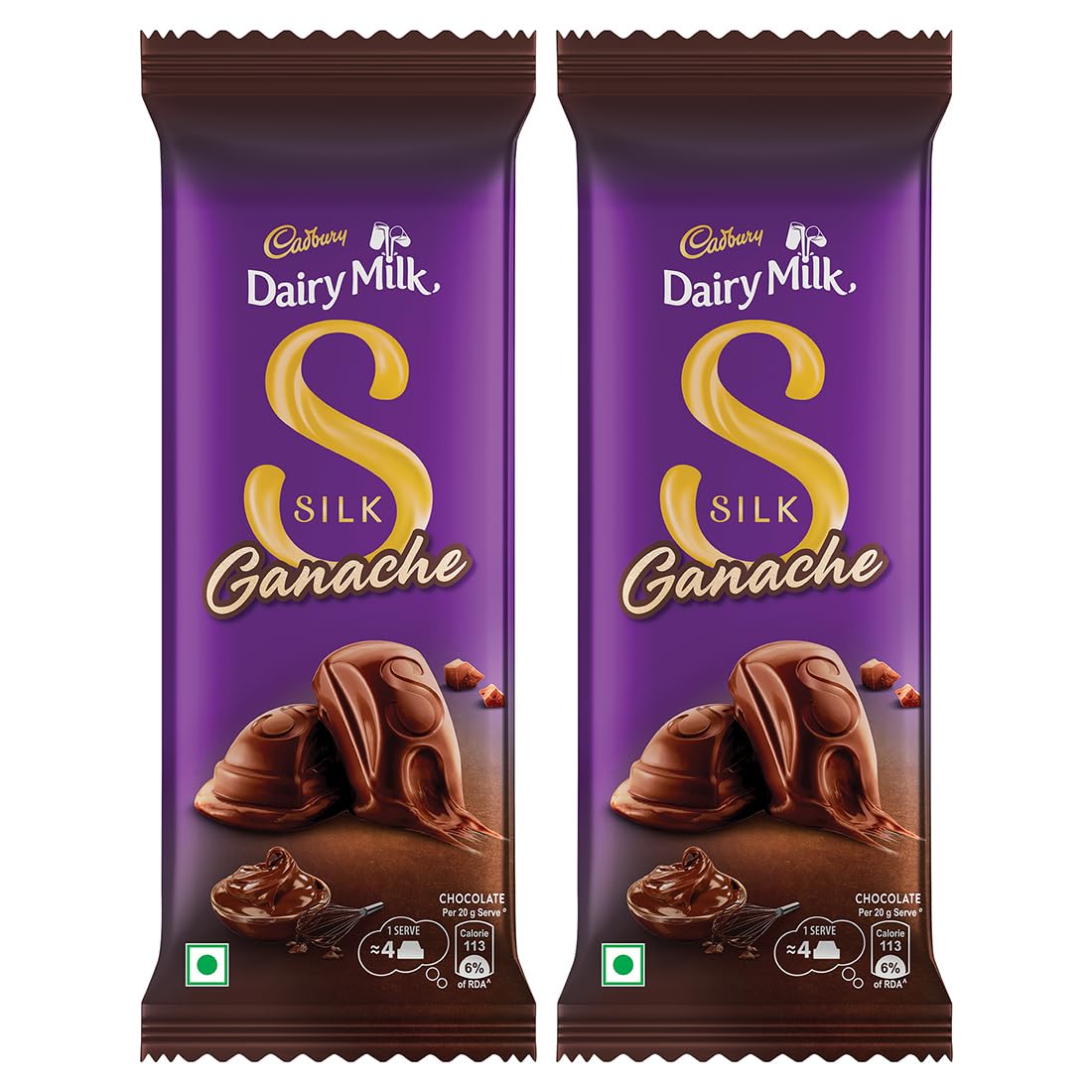 Cadbury Dairy Milk Silk Ganache Chocolate Bar, 146 Gram (Pack Of 2)