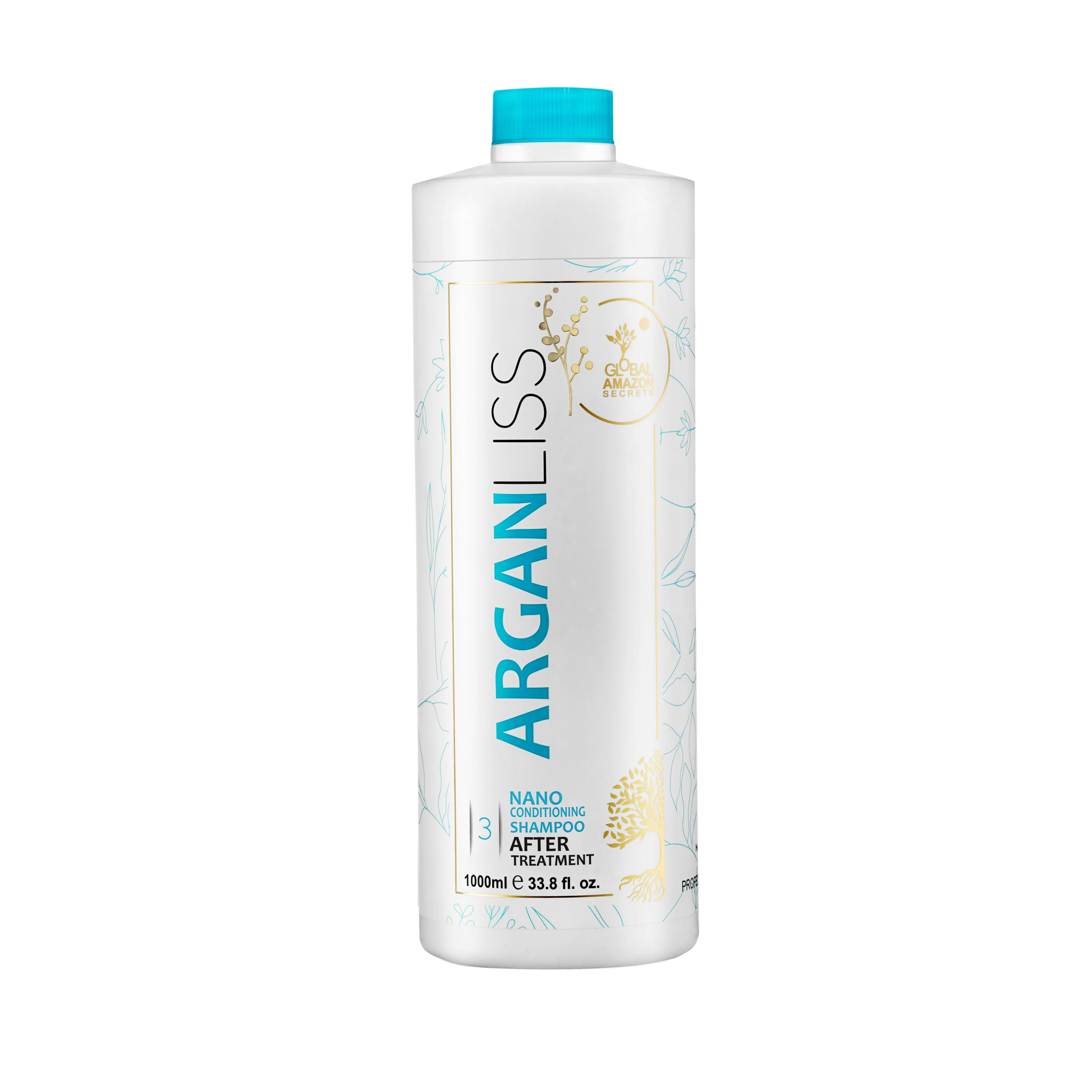 GLOBAL AMAZON SECRETS Arganliss Brazilian Keratin Shampoo | Professional Smoother-Shinier Damage free Hair | Controls Frizz | Sulfate Free Moisturizing 1000 Ml