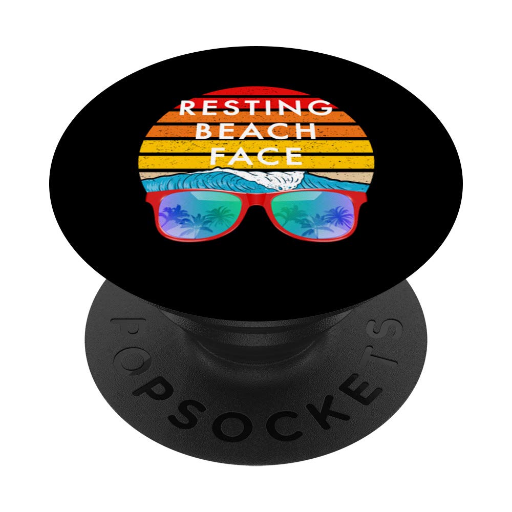 Resting Beach Face RBF Funny Coast Lovers Designed PopSockets Grip and Stand for Phones and Tablets