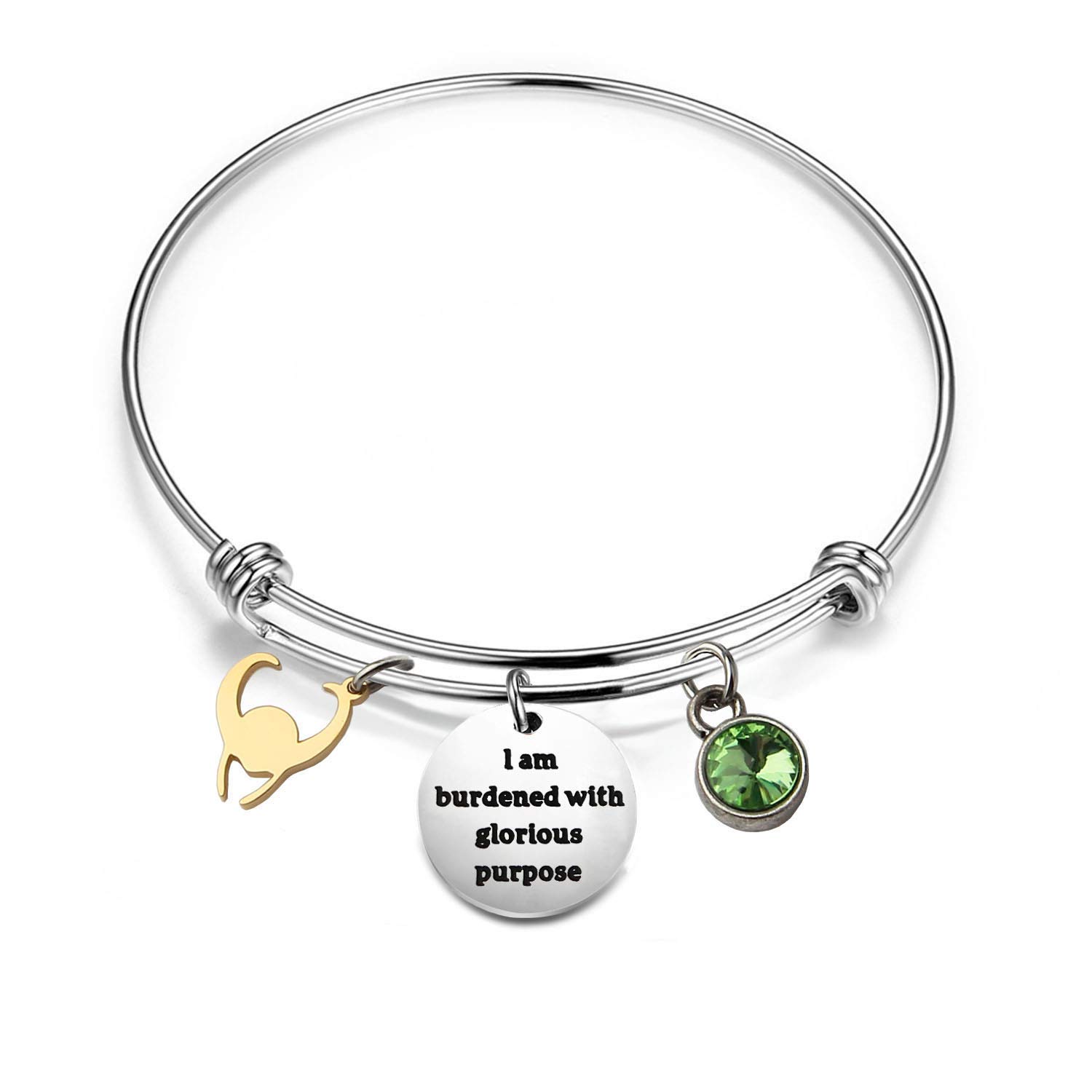 KUIYAII am Burdened with Glorious Purpose Bracelet Fandom Gift God of Mischief Gift