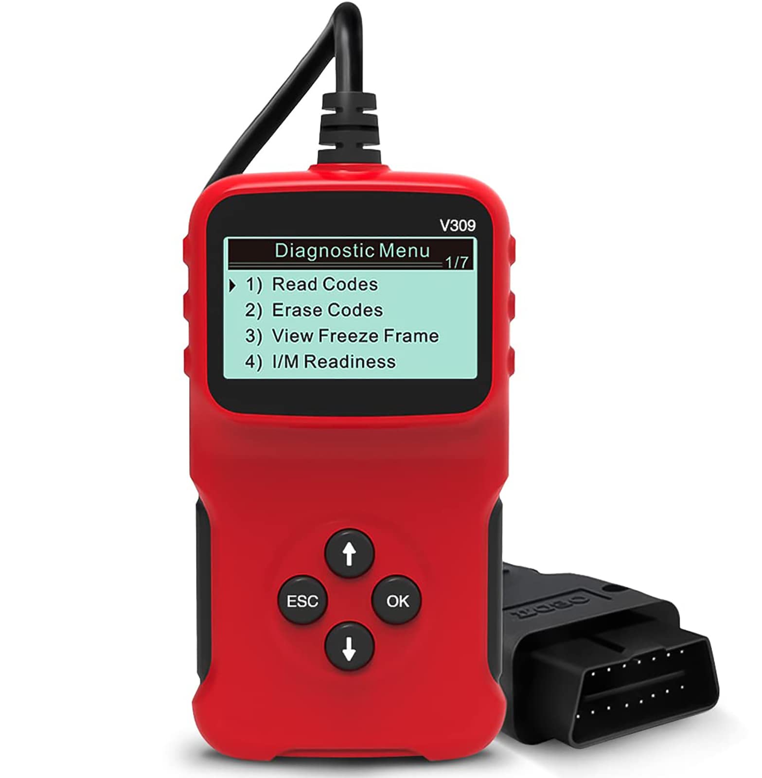 NALACAL Scanner Code Reader for Car Check Engine, Automotive Fault Diagnostic Tool, Read and Erase Fault Codes, Check Emission Monitor Status, Universal for All OBD II Protocol Vehicles