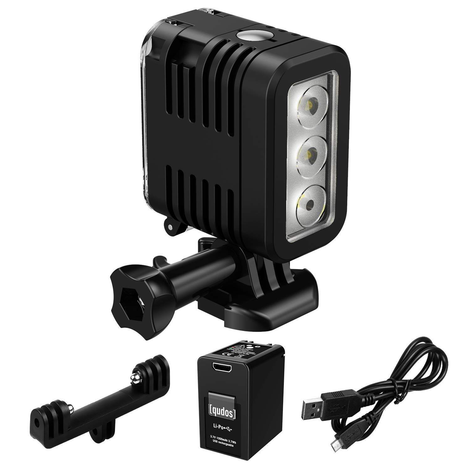 Underwater Lights Dive Light 147ft(45m), HONGDAK Diving Light High Power Dimmable Waterproof LED Video Fill Night Light for Hero 8 7 6 5 5S 4 4S 3+/3/2 SJCAM/Xiaoyi Action Cameras etc.