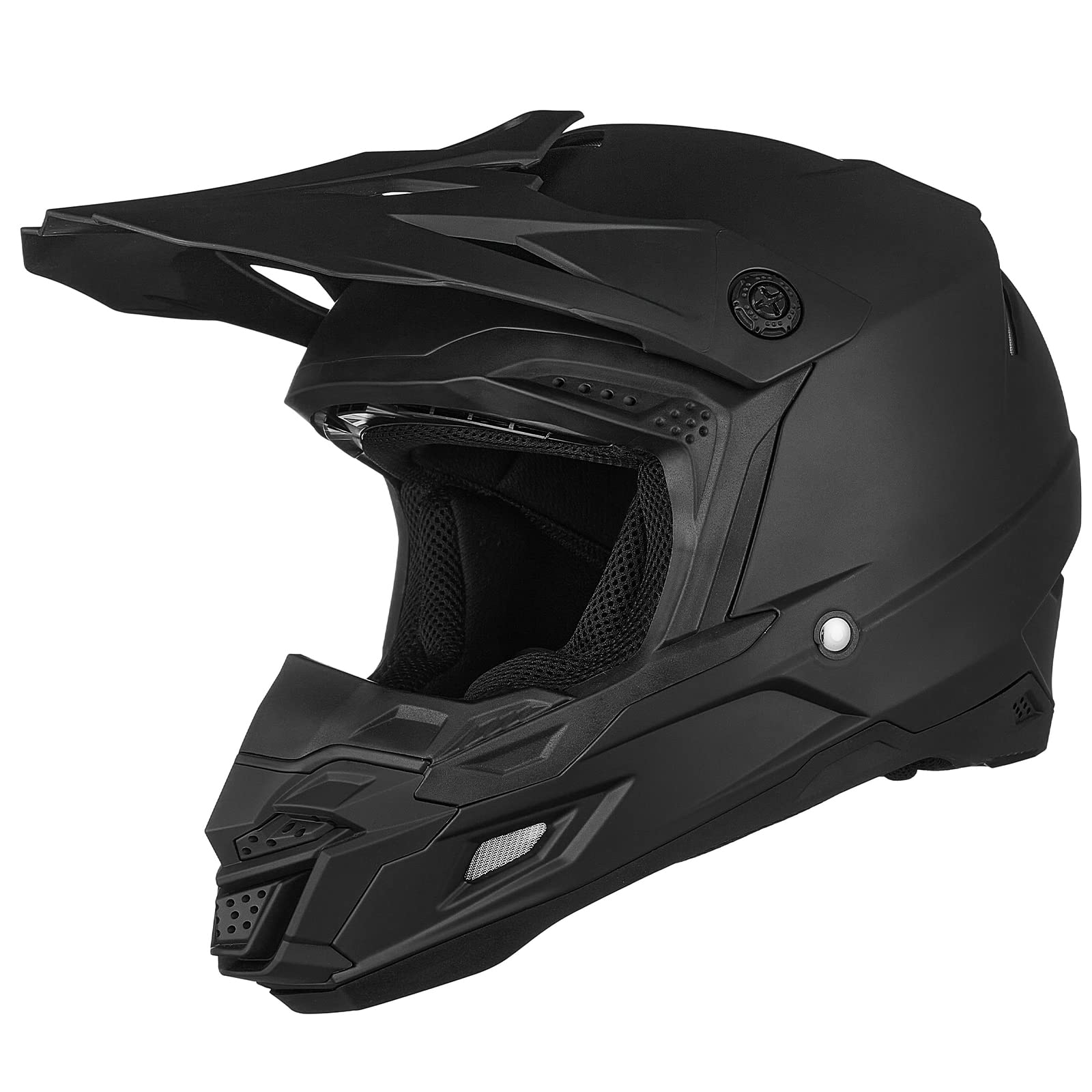 ILMDOT&ECE Adult Dirt Bike Helmets ATV Motocross Dirtbike BMX MX Offroad Dual Sport Full Face Casco para Moto Model AP-868(Matte Black,Adult-L)