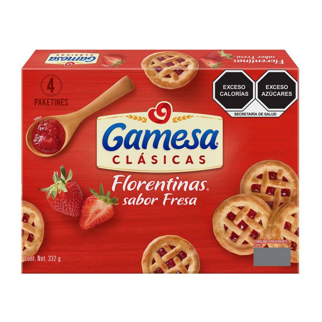 GamesaFlorentinas Cookies Tart With Strawberry Flavored Filling 12.3 Ounces