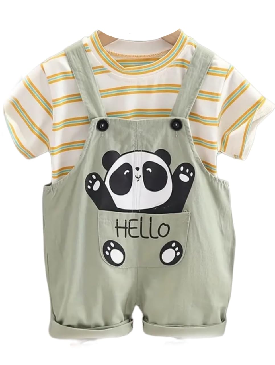 SHREE SHYAM TEXTILE Dungaree for Baby Boy and Baby Girl, Kids Cotton Animal Print Romper