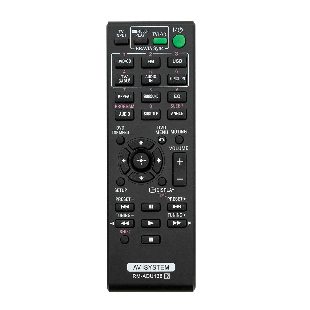 NKF US New RM-ADU138 Replace Remote for Sony DAV-TZ140 DAV-TZ150 HBD-TZ145 AV System