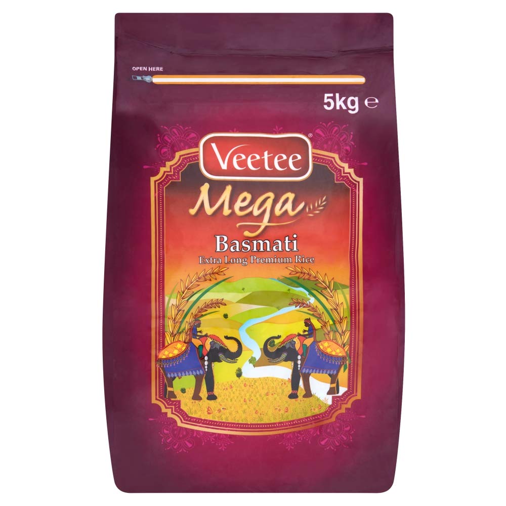 VEETEEMega Basmati Extra Long Premium Rice, 5kg