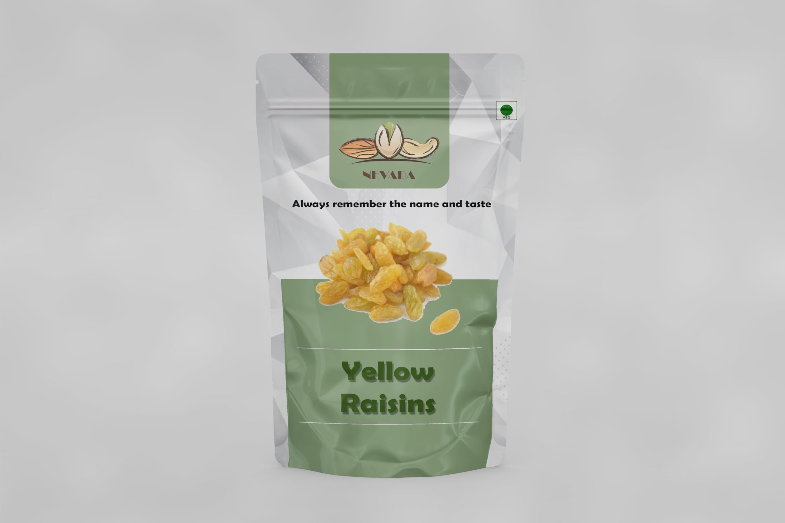 NEVADANEVADA Golden Raisin| Dry Fruits |Seedless Green Raisins |Nutritious| Rich in Iron | Green Raisins Kishmish (1000 Gm)