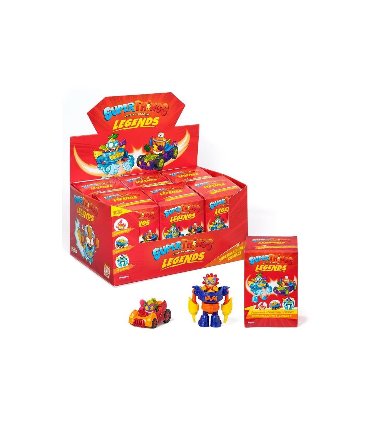 Superthings Legends Supermachines Combat Box with 6 Different SuperThings Characters Each Pack Contains 2 SuperThings, 1 Vehicle and 1 Superbot, Series 1-9 Products