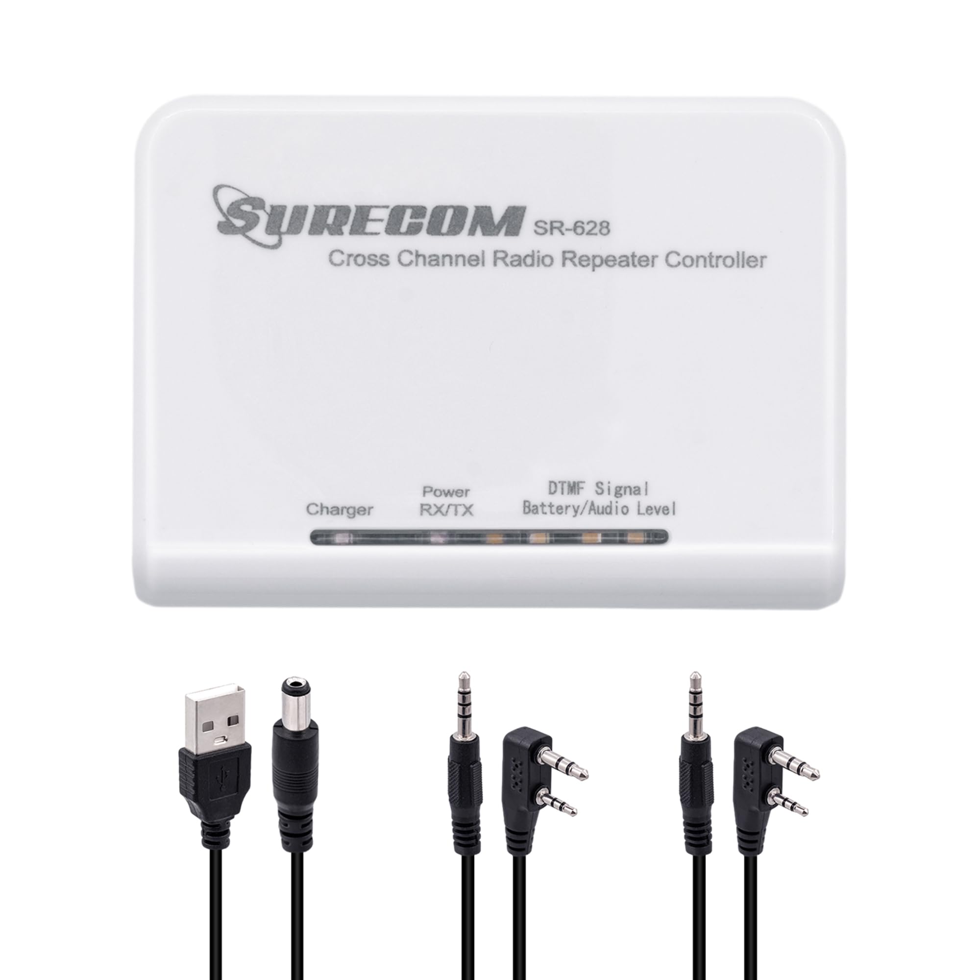 Surecom Mcbazel SR-628 Cross Band Duplex Repeater Controller with 2 x K Plug 46-K Cable for Kenwood PUXING WOUXUN QUANSHENG