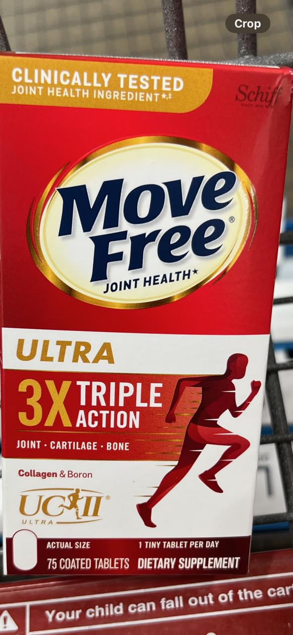 Move Free Type II Collagen, Boron & HA Ultra Triple Action Tablets, 75 Count