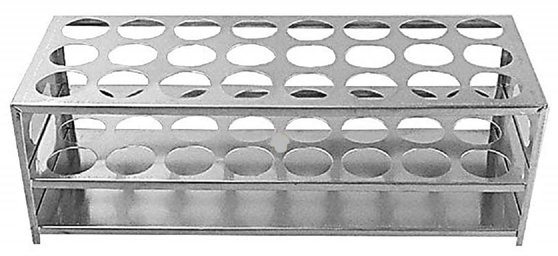 Randhawa Global RG - 25 mm Dia 24 Holes Aluminum Test Tube Rack for Centrifugal Pipe Display Glassware Holder Lab Chemistry Storage