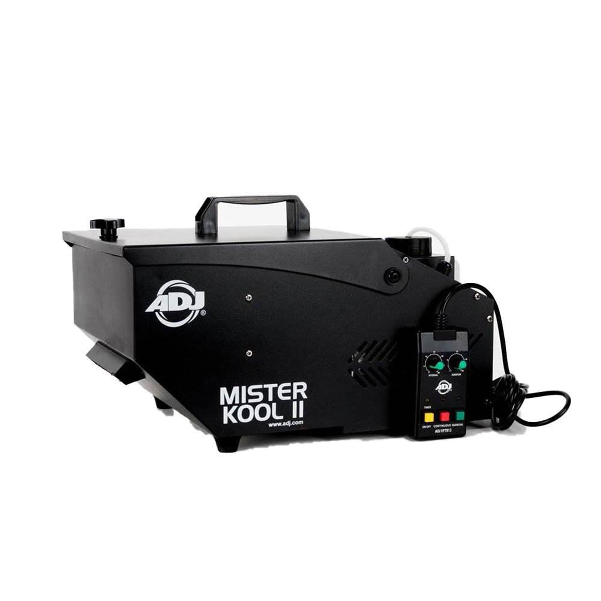 American DJ Mister Kool II Low Lying Water Based Metal Smoke Fog Machine for Halloween Decorations, Theater Effects, or Stage Fog with Remote, Black