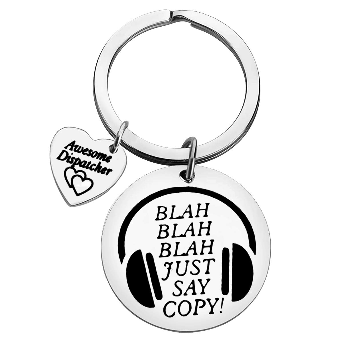 Funny Thank You Gift For 911 Dispatcher Blah Blah Blah Just Say Copy! - Awesome Dispatcher 911 Operator Keychain Gifts Dispatcher Retirement Graduation Gift Dispatcher Appreciation Gifts