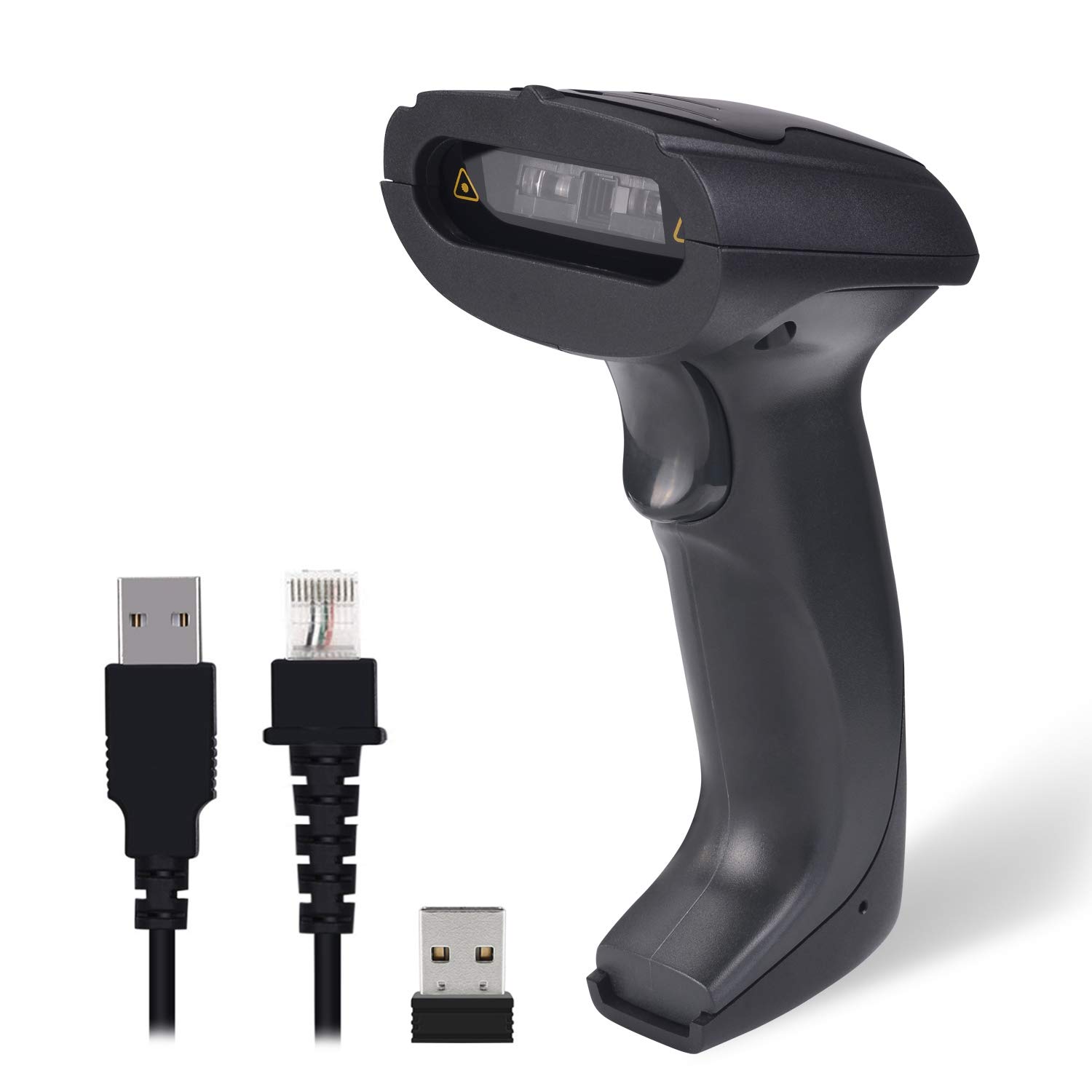 WoneNice WoneNice CCD Wireless Barcode Scanner, 2.4G Wireless & USB Handheld CMOS Bar Code Scanner Reader for 1D Linear Screen & Paper Barcode