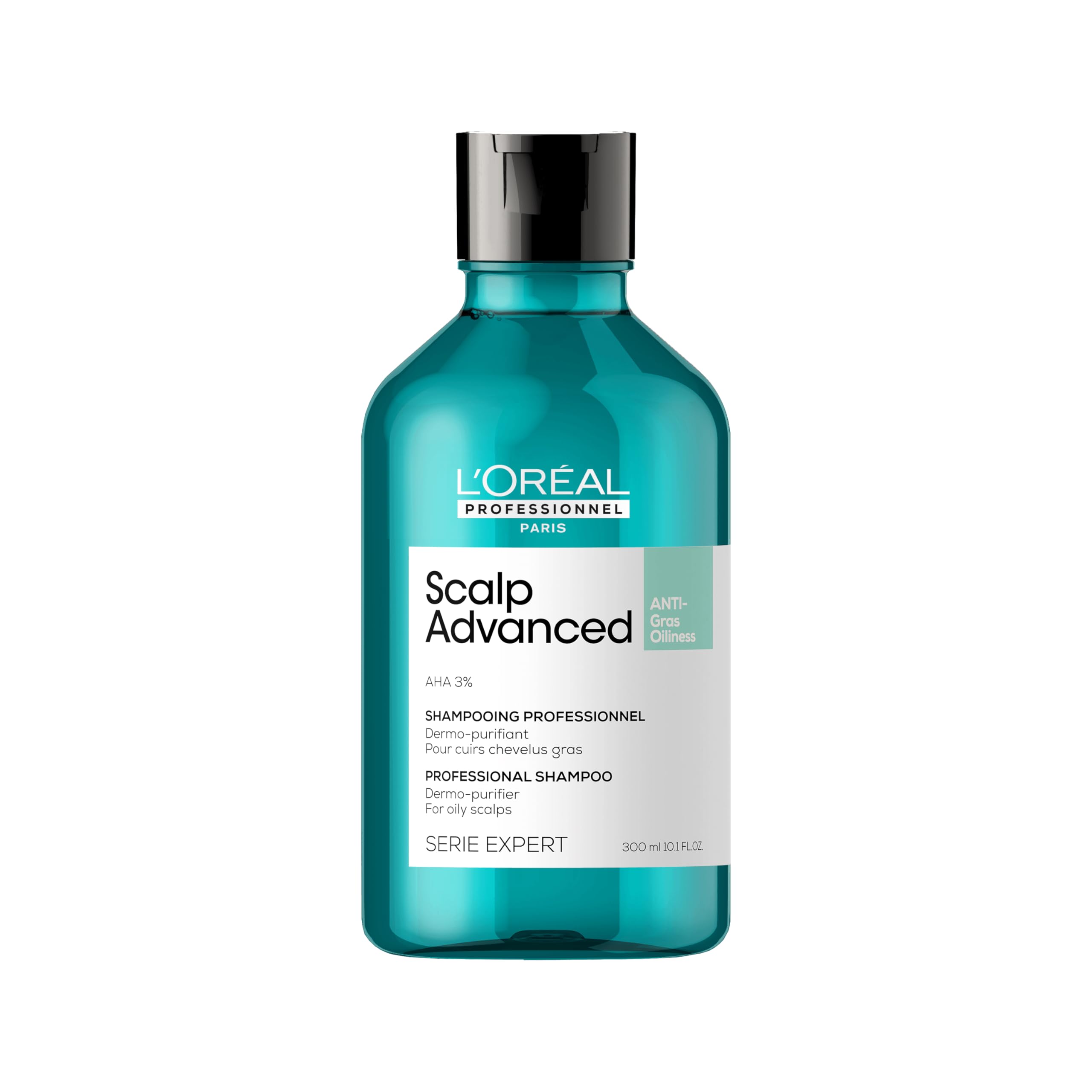 L’Oréal Professionnel | Scalp Advanced Anti-Oiliness Dermo-purifier shampoo | For Oily Scalps | Enriched with AHA 3% | Instant Sebum Reduction | SERIE EXPERT | 300ml