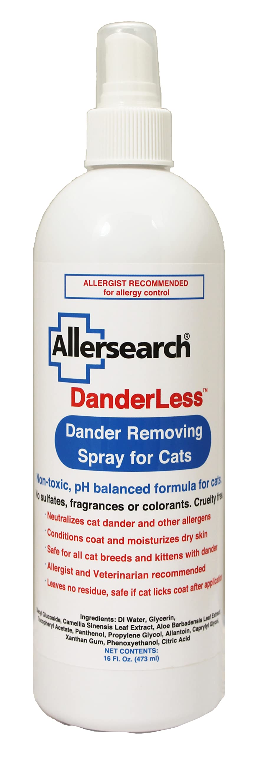 Allersearch DanderLess Dander Removing Spray for Cats