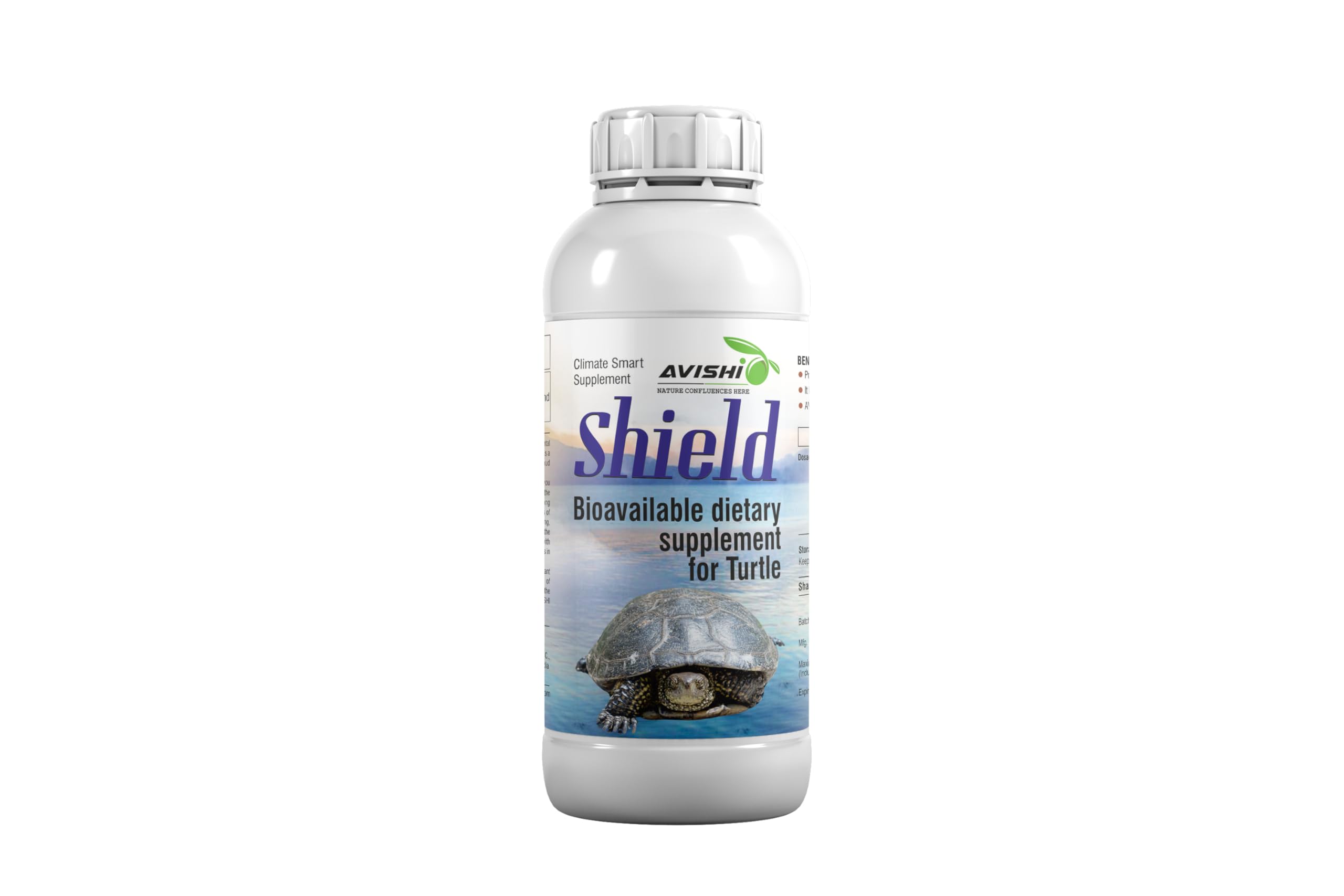 Avishi Shield Organic Dietary Supplement for Turtles, Calcium, Phosphorus, Magnesium, Vitamin D3, Proteins (100 ML)