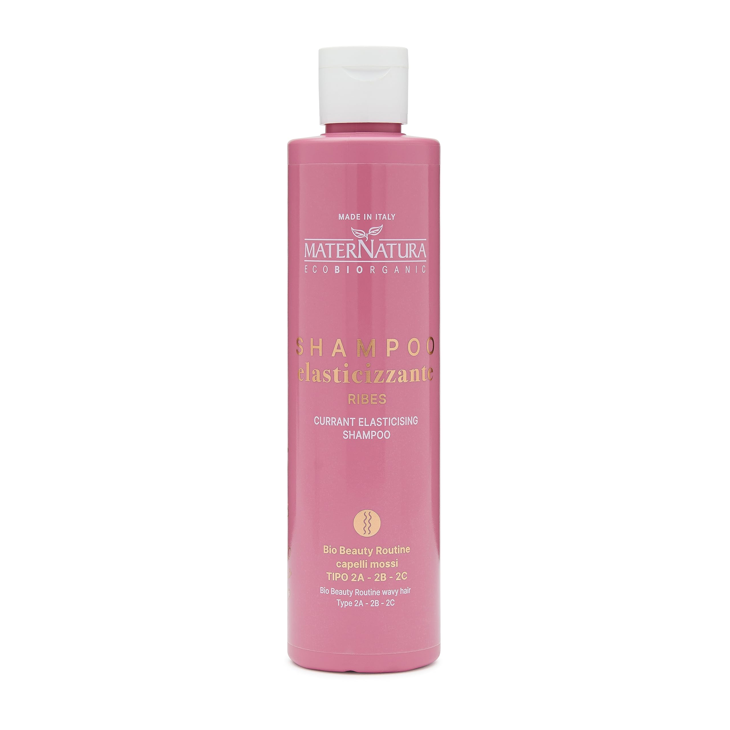 MaternaturaMossi au Ribes Elastic Shampoo for Volume-Looking Hair - Moisturising - Organic Beauty Routine - Made In Italy - 250 ml