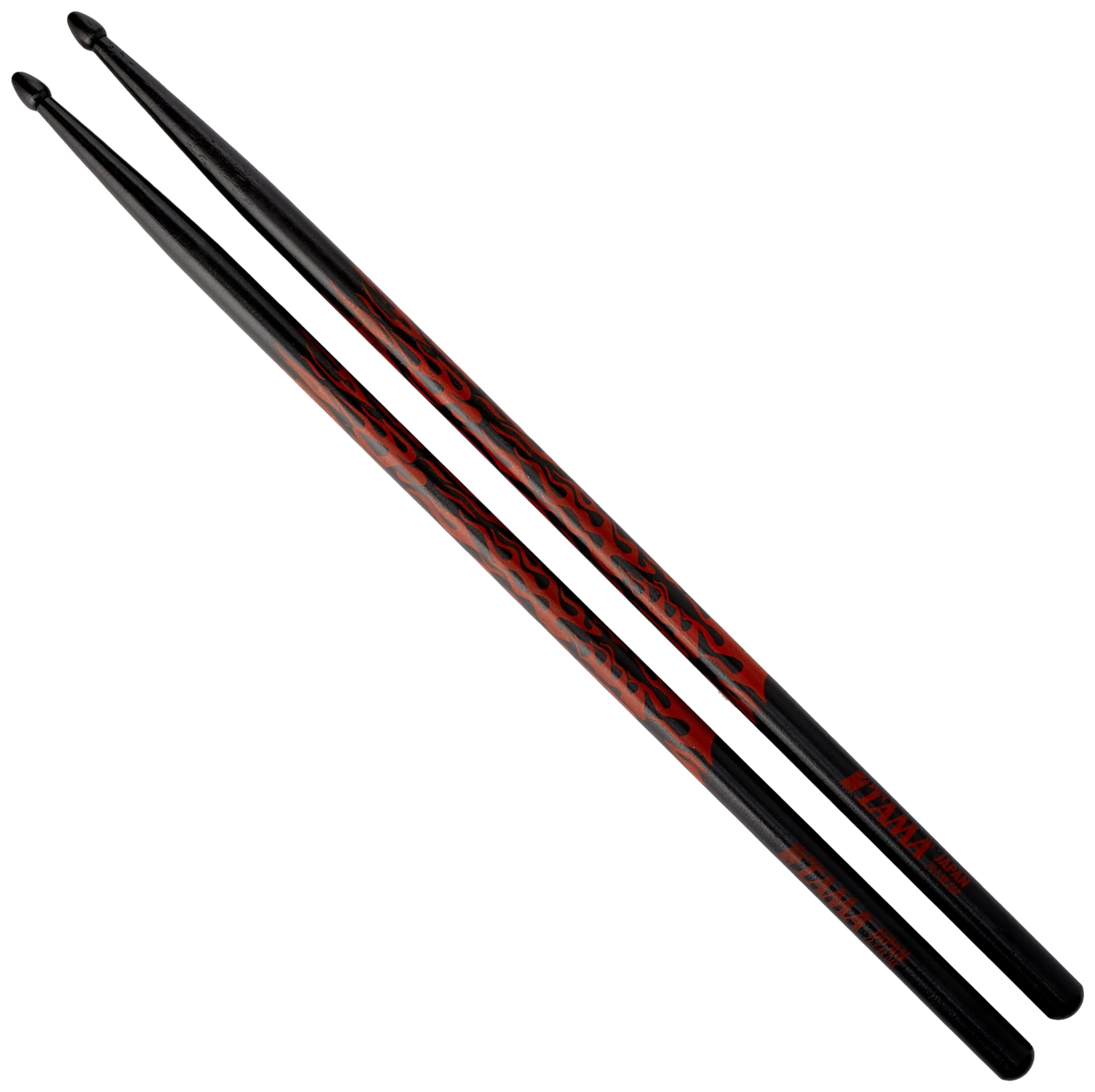 TAMARed Rhythmic Fire TAMA-O7A-F-BR Drum Sticks Pair Length 390 mm Diameter 13 mm Black