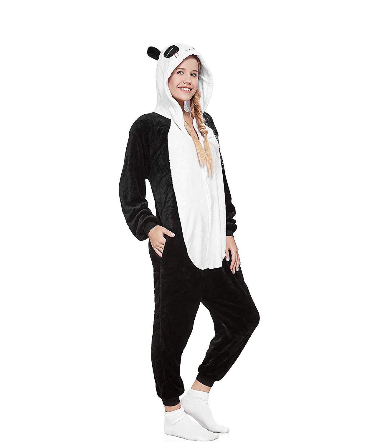 Size L Unisex-Adult Sleepsuit Costume Cosplay Lounge Wear Kigurumi Onesie Pajamas Panda