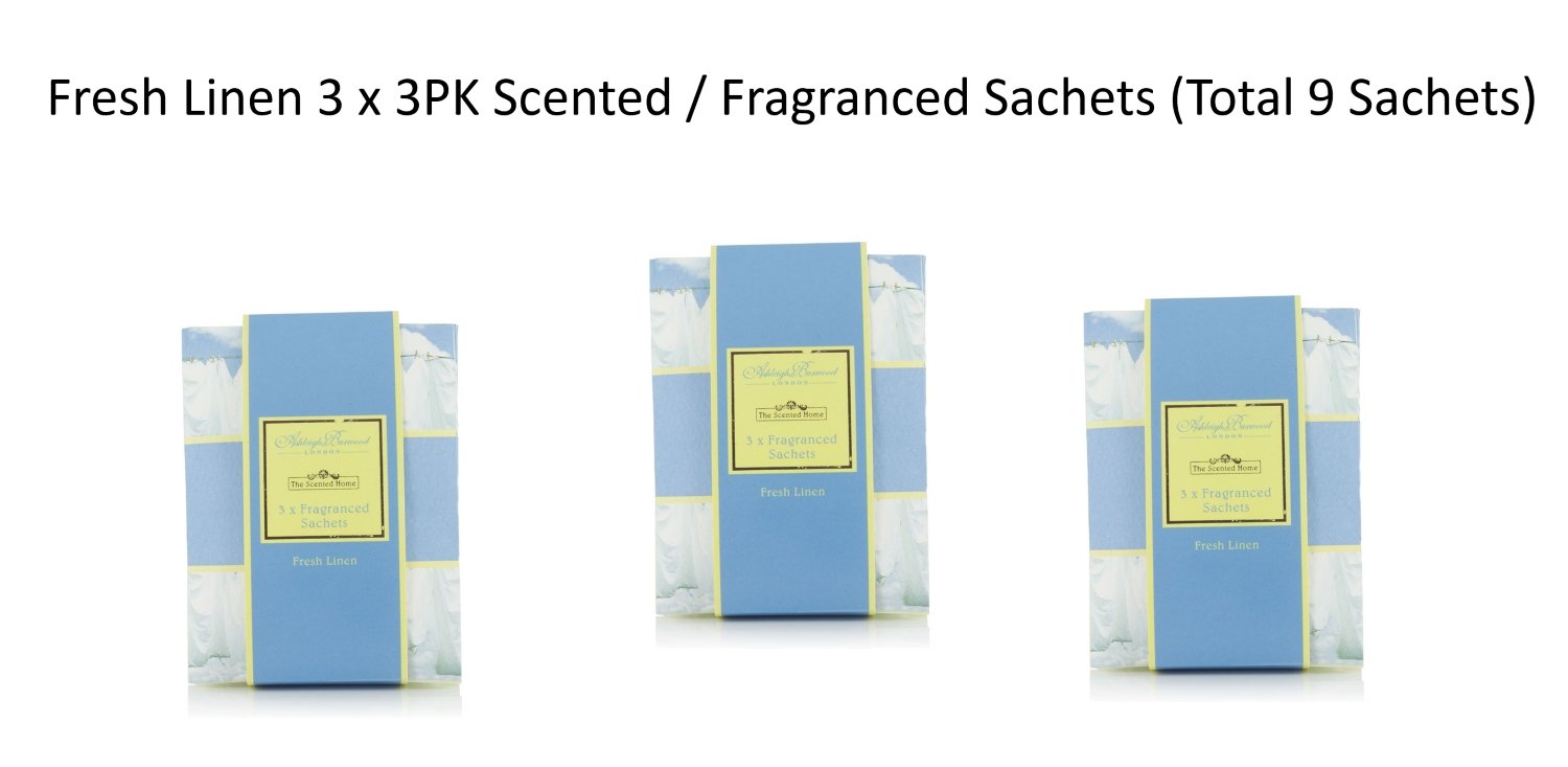 ASHLEIGH & BURWOODPack Of 9 Scented Sachets Fresh Linen