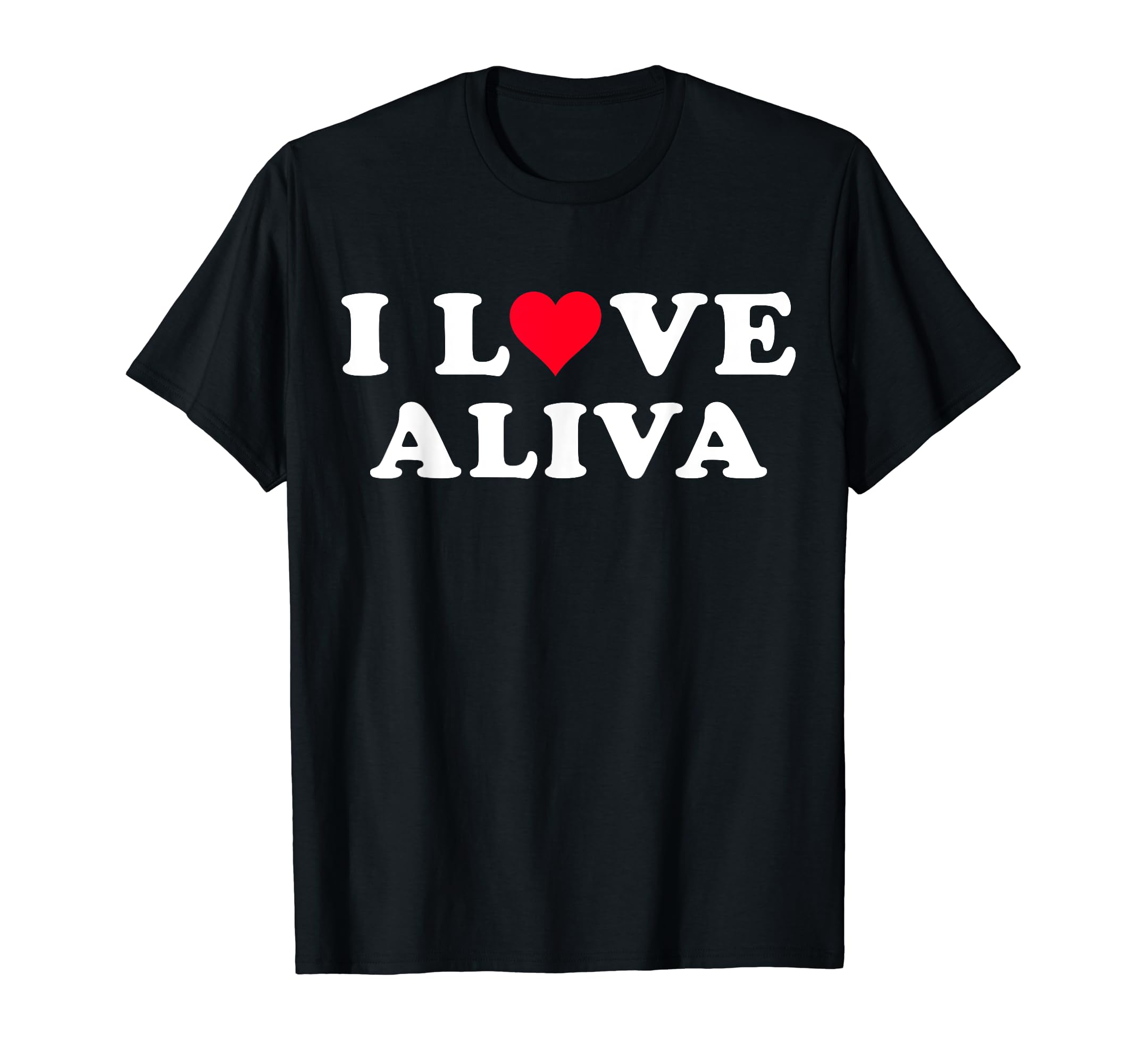 I Love Aliva Matching Girlfriend & Boyfriend Aliva Name T-Shirt