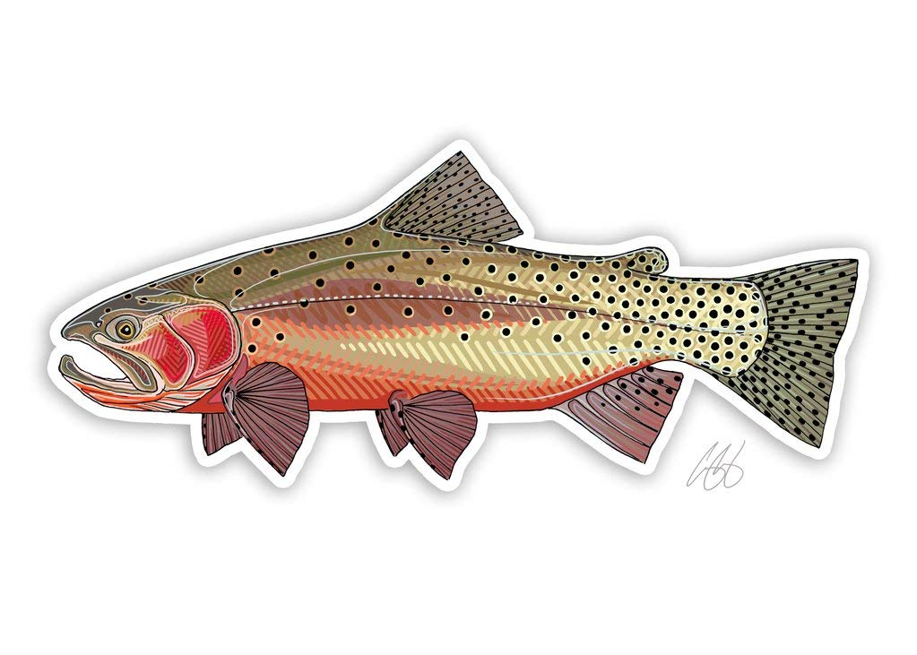 Casey Underwood Greenback Cutthroat Trout Decal Sticker