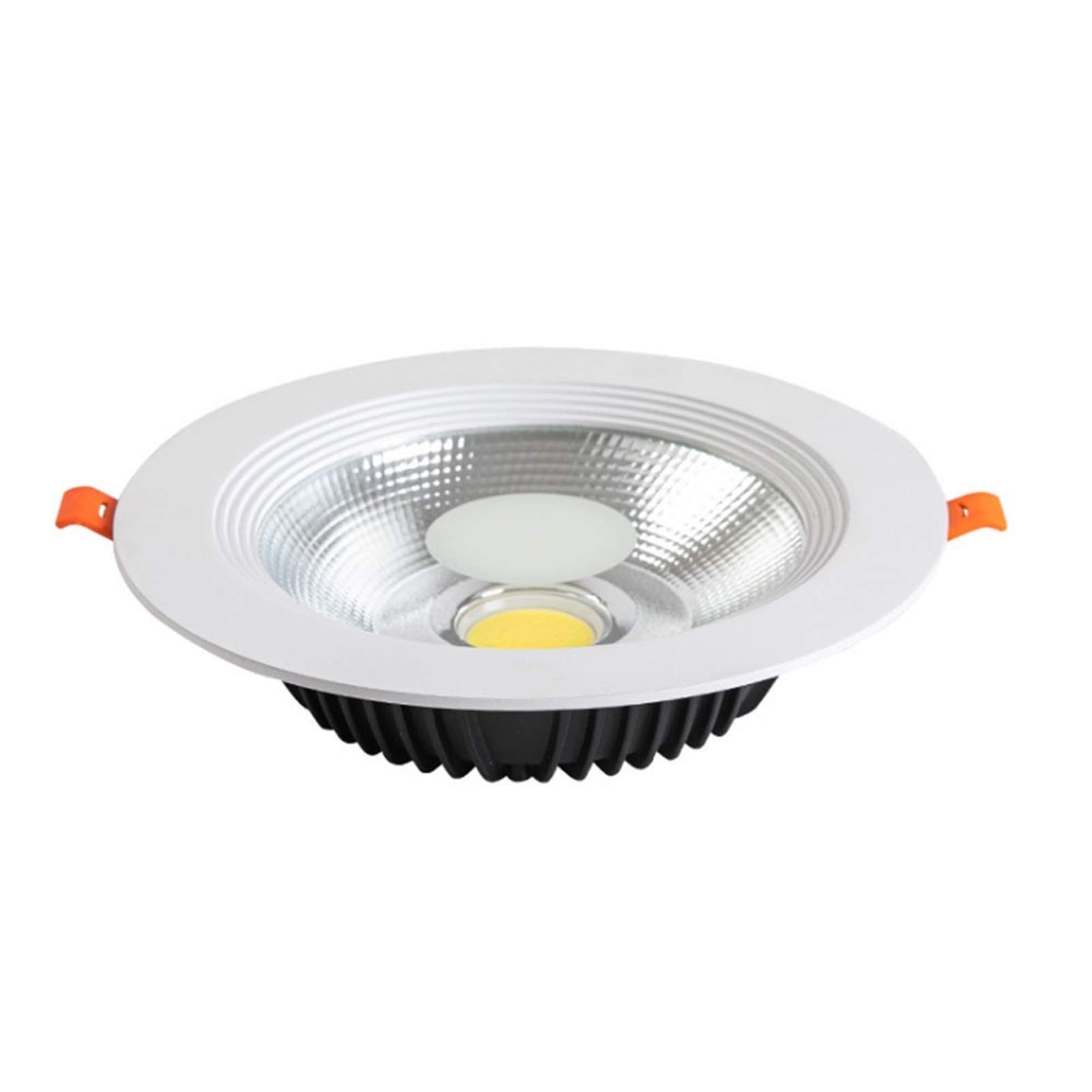 FEE-ZC 7W COB Recessed Ceiling Light AC 85-265V Spotlight Kit with LED Driver 90 Beam Angle Directional Downlights Round Panel Lights for Bathroom Hallway Office, Non-dimmable