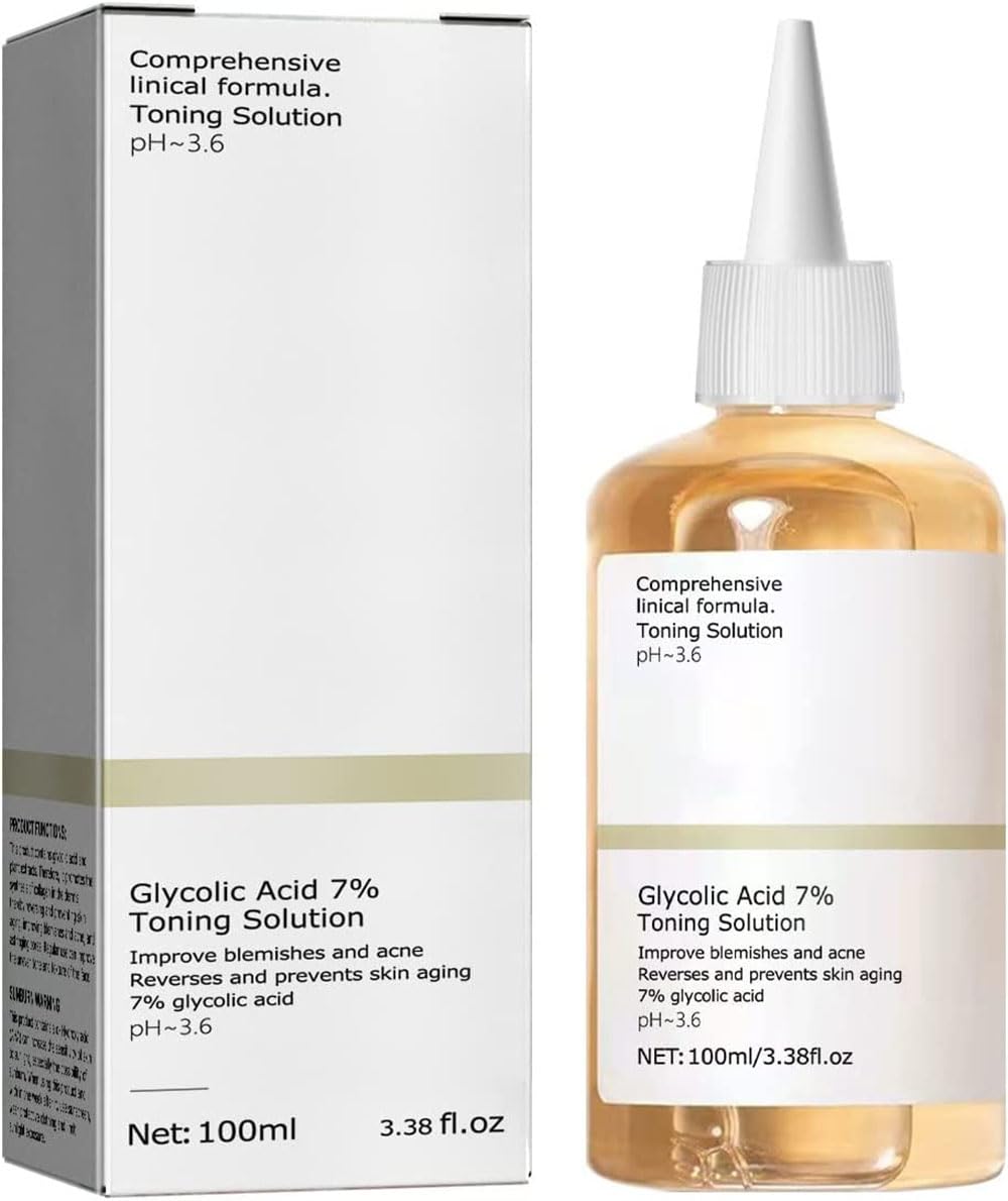 100ML Ordinary-Glycolic Acid Toning Solution, Glycolic Acid 7% Toning Resurfacing Solution, Exfoliate，Brighten, and Rejuvenate Your Skin, Glycolic Acid Serum Face