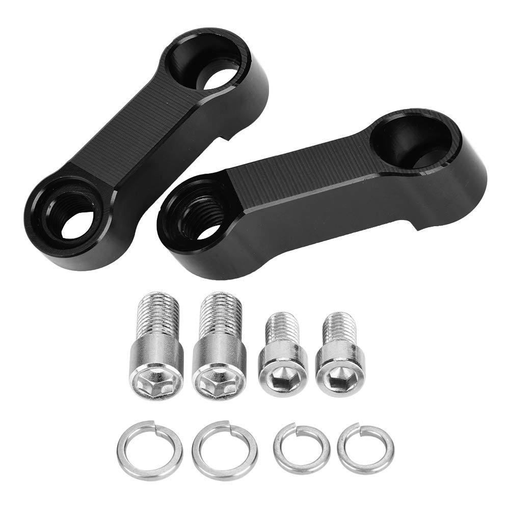 Fydun M10 / M8 Riser Mount Extender 1 Piece Mirror Adapter Kit for Motorbike Black