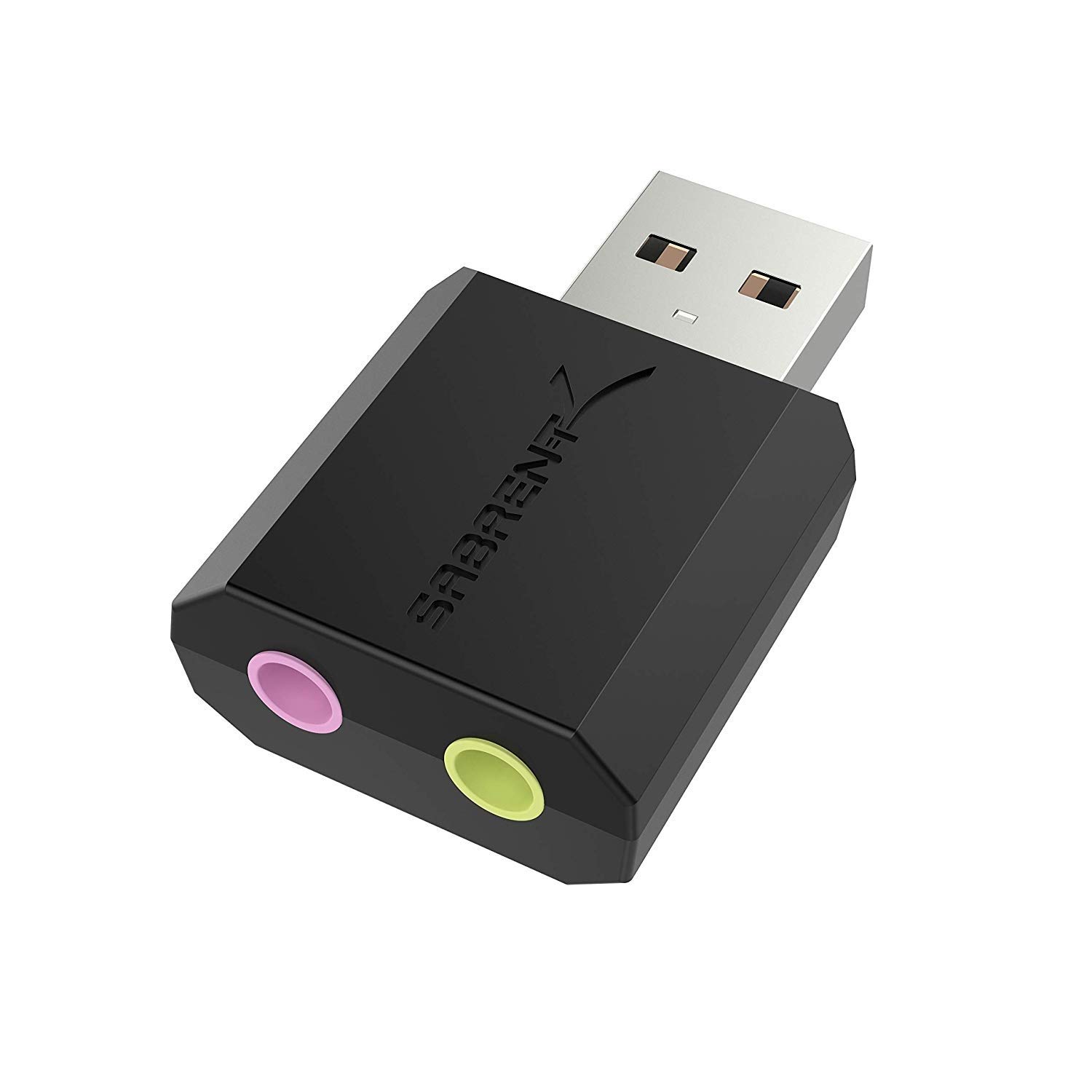 Sabrent USB External Stereo Sound Adapter for Windows and Mac. Plug and play No drivers Needed. (AU-MMSA)