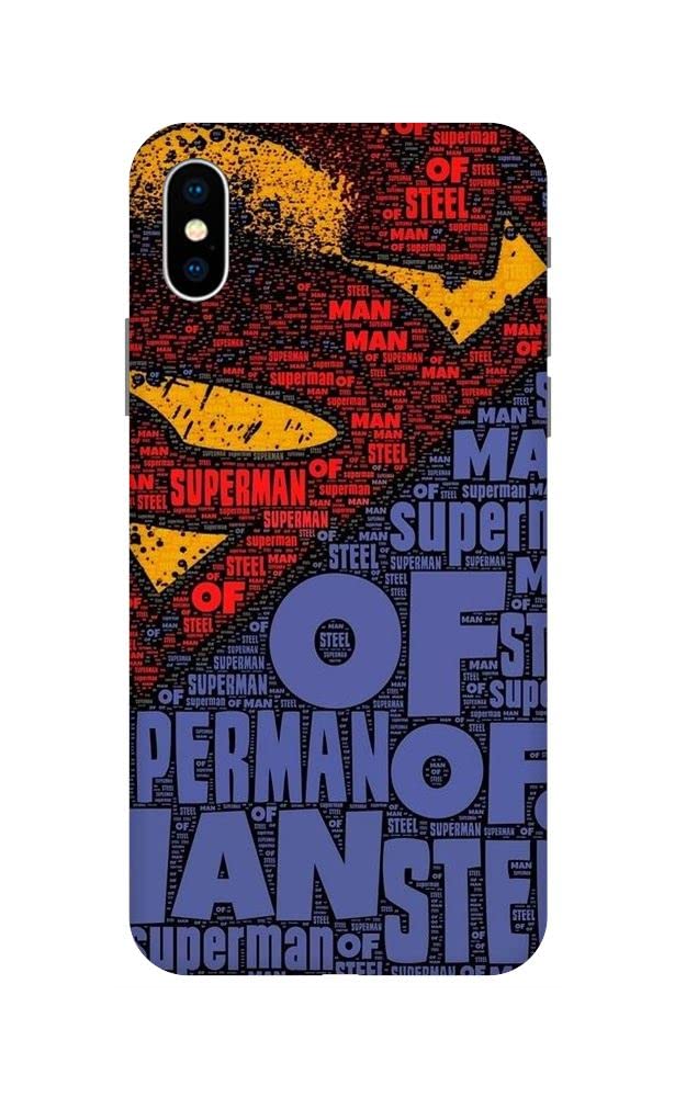 Arvi Enterprise Supman Printed Mobile Back Hard Case and Cover for iPhone X, iPhone Xs