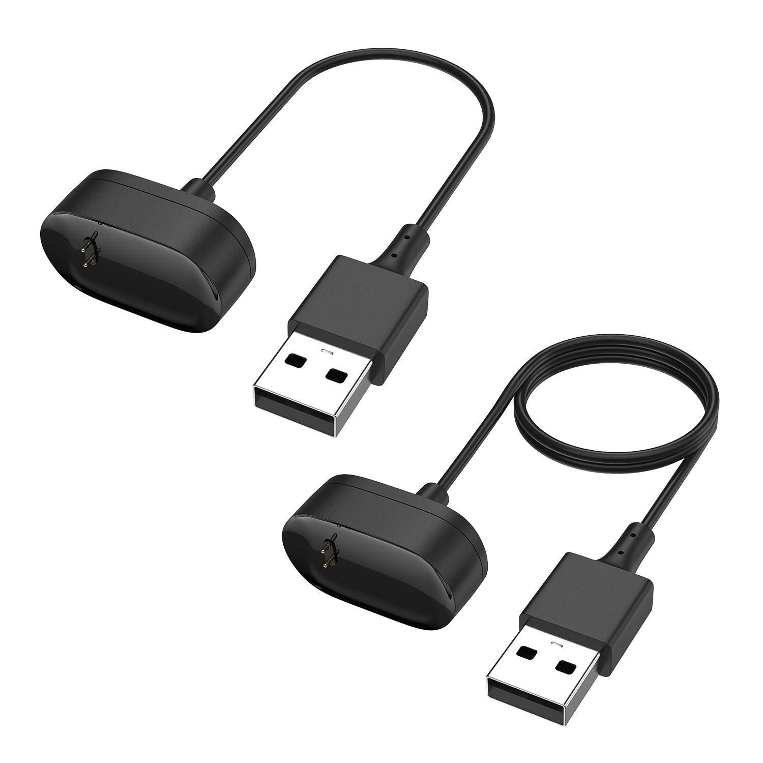 EEweca 2-Pack Charging Cable for Fitbit Ace 2 0.5 feet Black EE-190411-02