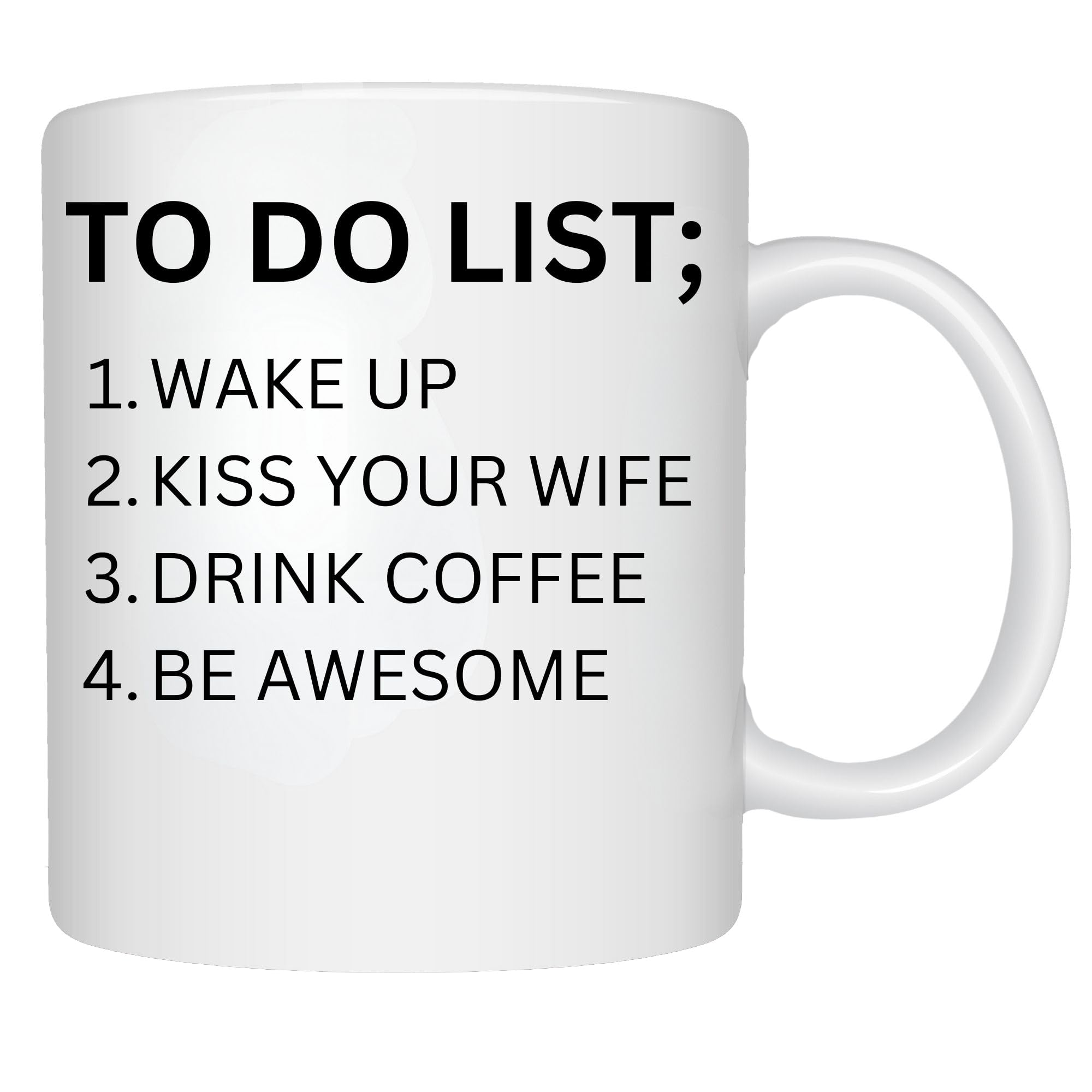 Personalized To Do List Coffee Mug, 11oz Ceramic Novelty Gift with 8 Different To Do List, Motivational Gift for Office Worker, Gift for Friend, Sport Player, Unique Office Gift Wrap