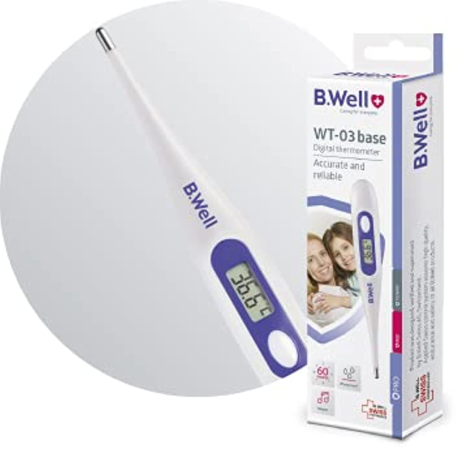 B.Well WT-03 Base Digital Thermometer Waterproof