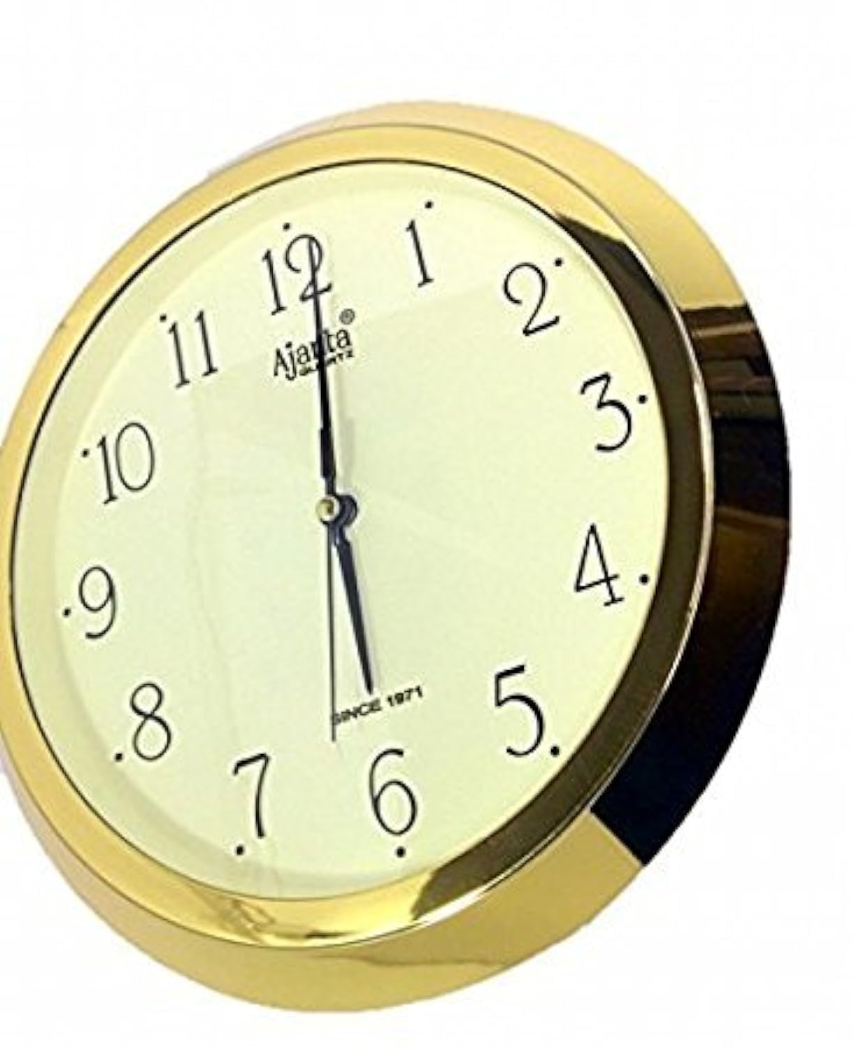 Ajanta Quartz Analog Wall Clock (Golden) 43.5 Cm X 31.4 Cm X 8.3 Cm,Plastic