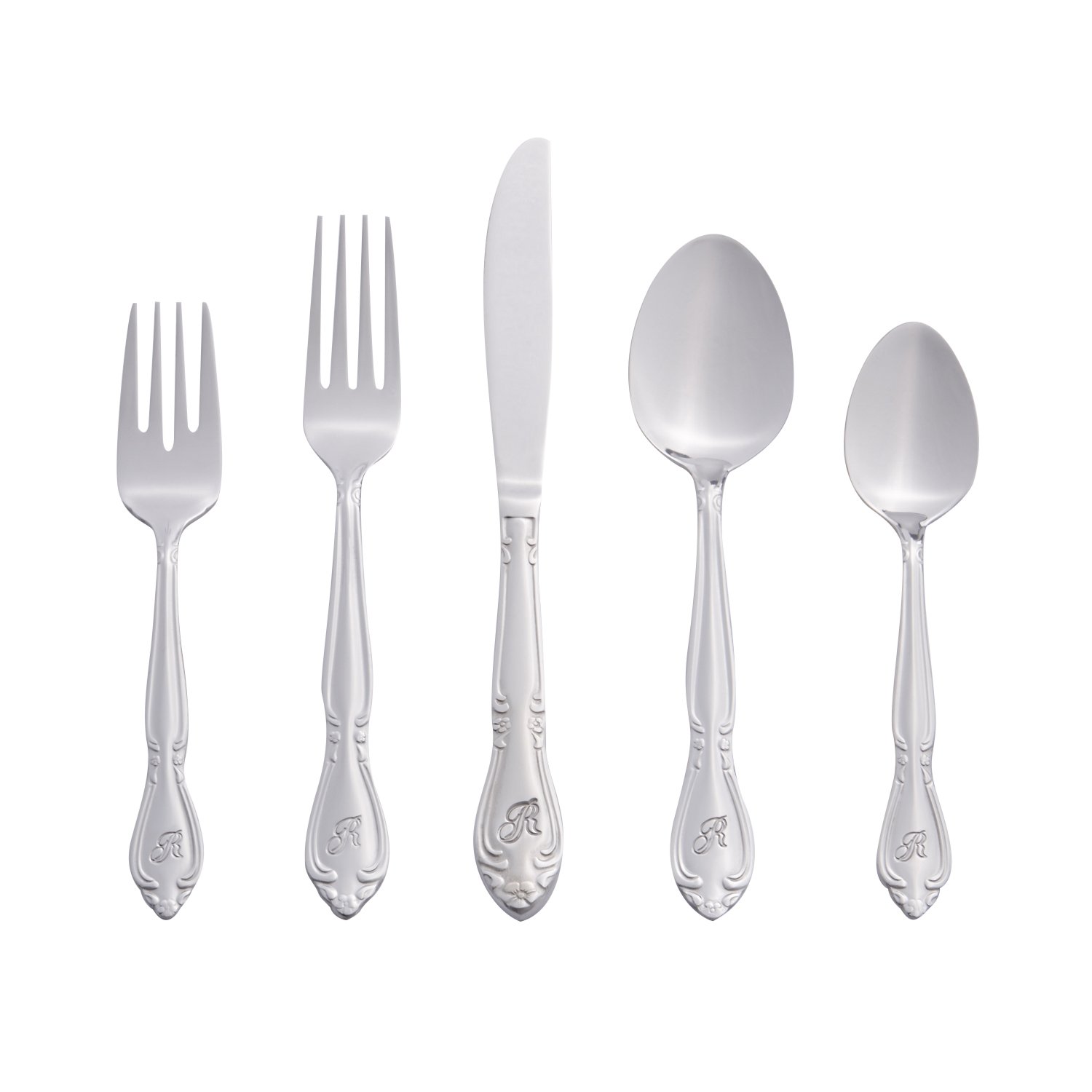 Rose pattern flatware