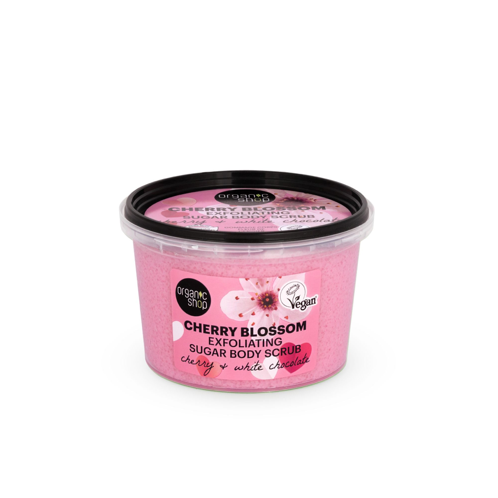 Organic ShopCherry Blossom Exfoliating Sugar Body Scrub, 250 ml