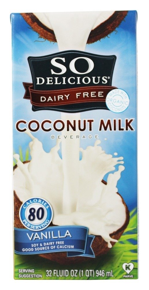 SO DELICIOUSDairy-Free Organic Coconutmilk Beverage, Vanilla, 32 Ounce (Pack of 6) Plant-Based Vegan Dairy Alternative, Great in Smoothies Protein Shakes or Cereal