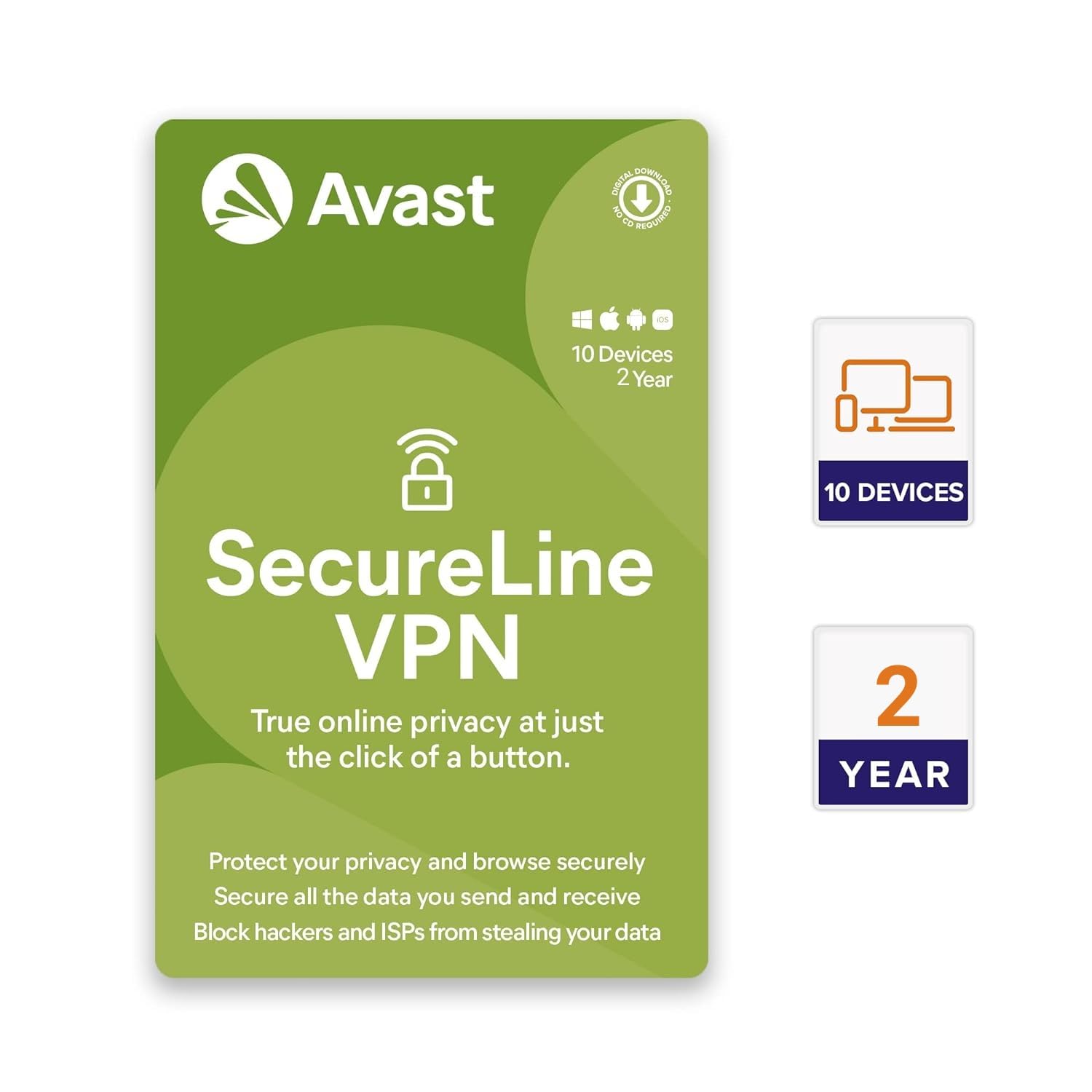 Avast SecureLine VPN 2024 (Multi-Device)(PC,Mac,Android,iOS) | 10 Devices, 2 Years | Email Delivery in 2 hours.