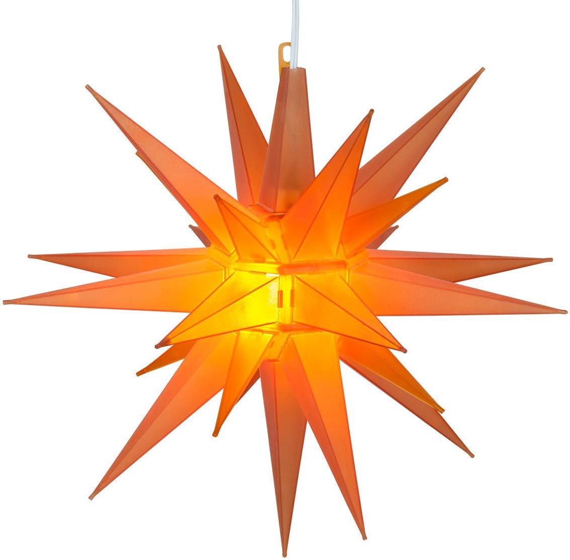 14" Amber Moravian Star LED Decor, Christmas Star Outdoor Decoration