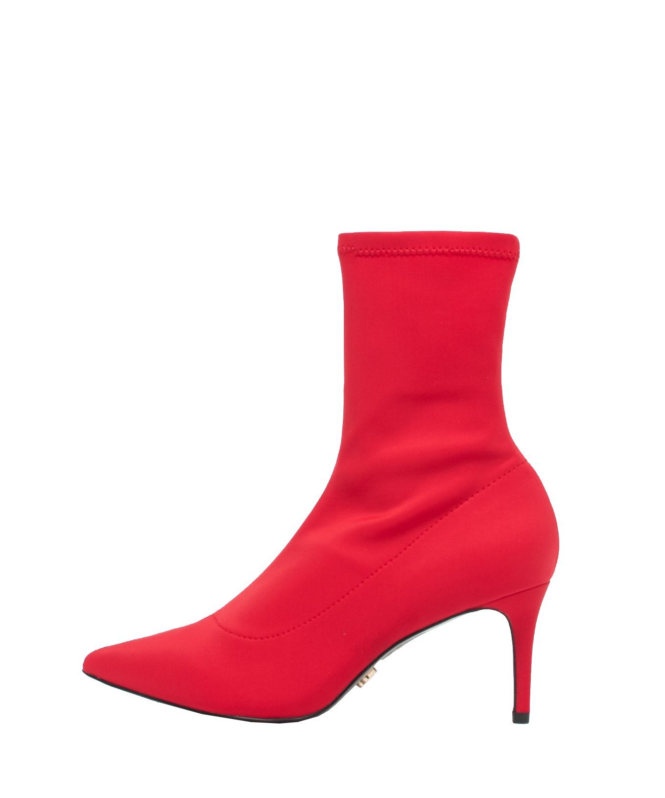 NAKED WOLFEISABELLA, Fashion Ankle Boots Fashion Stretch Lycra Shoes, 7 cm Heel, Red, EU 40 - UK 6