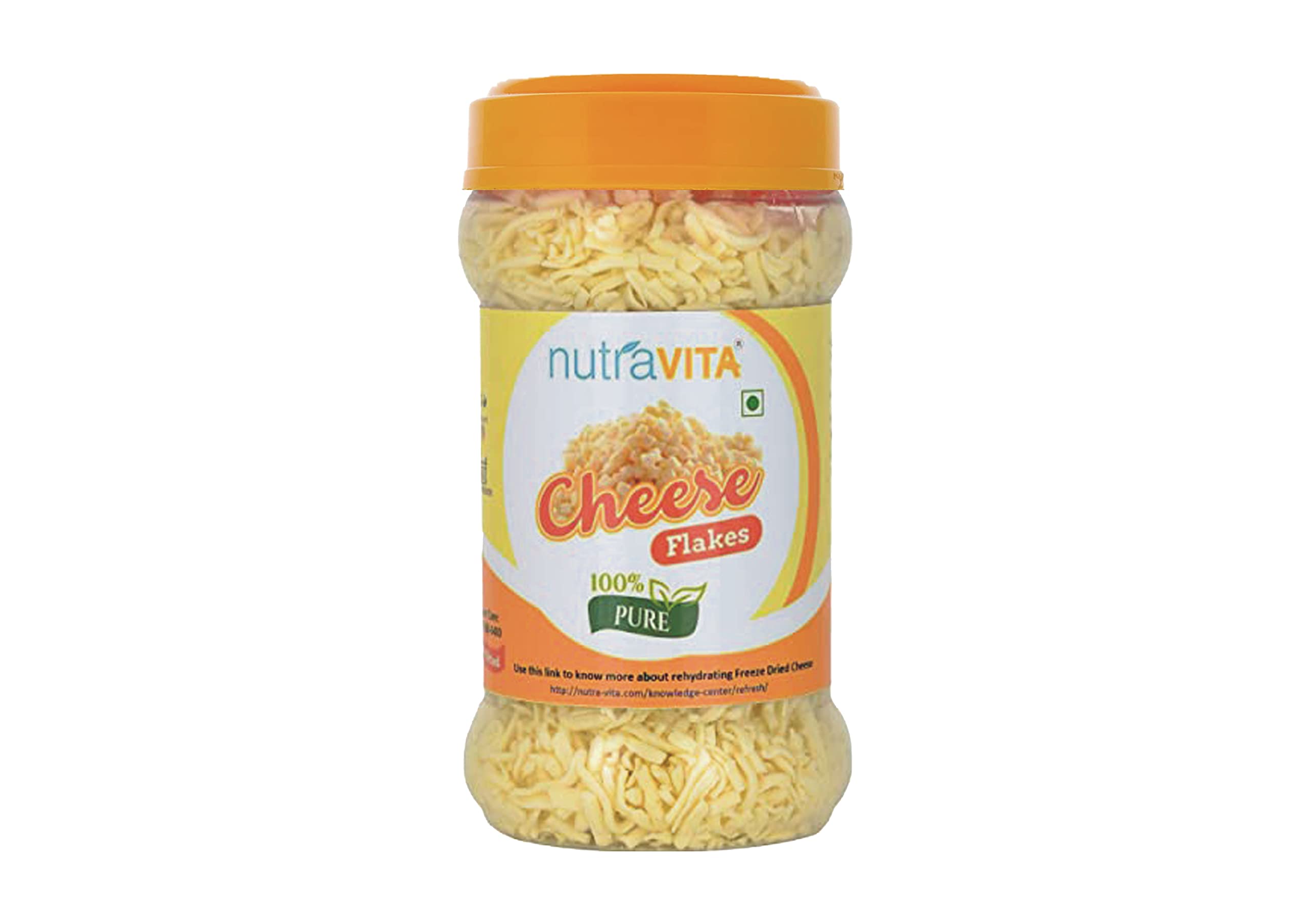 Nutra Vita Freeze Dried fine Cheese Flakes (Grated Cheese) 200 g